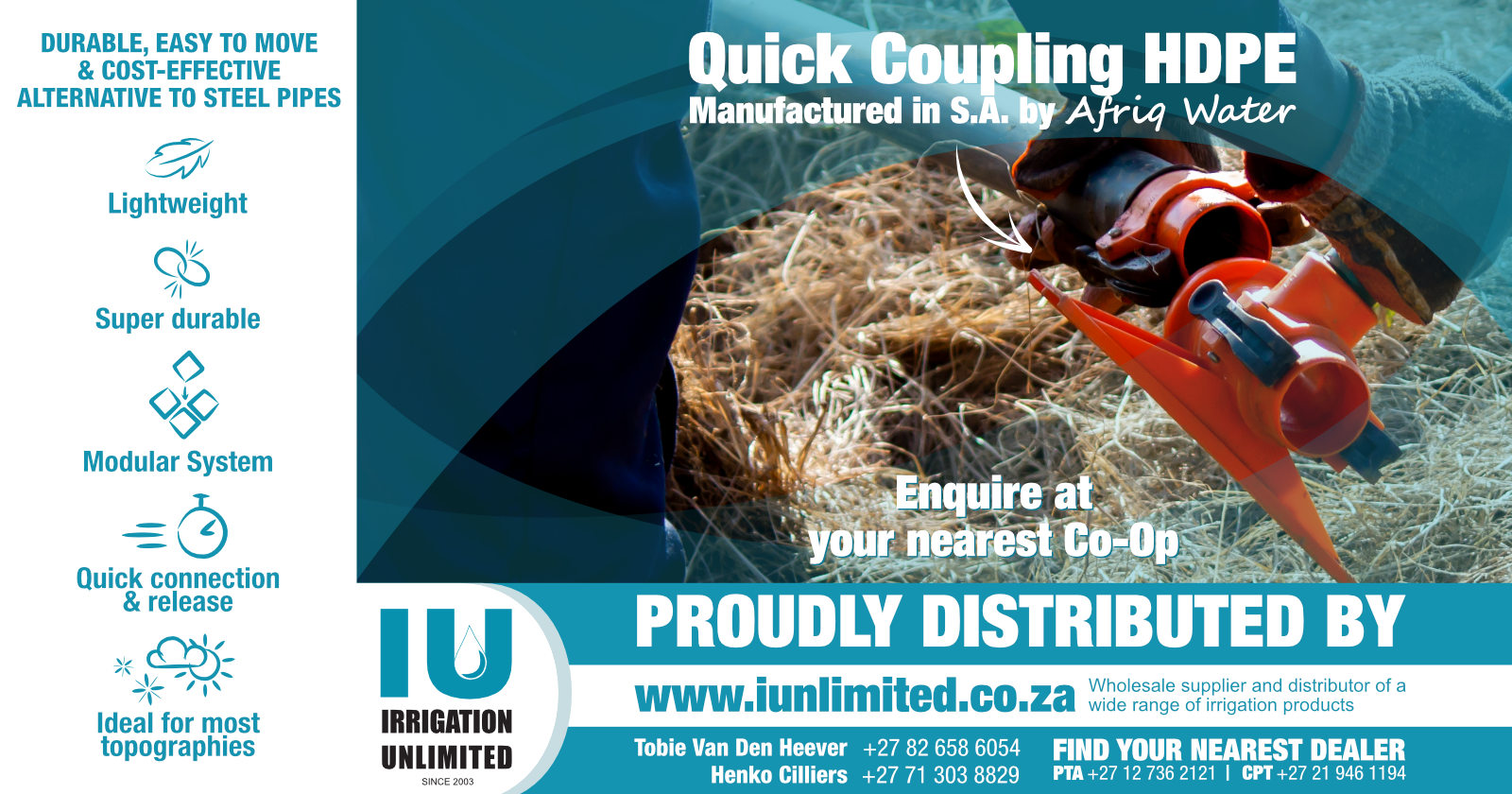 HDPE Quick coupling | Irrigation Unlimited-104600