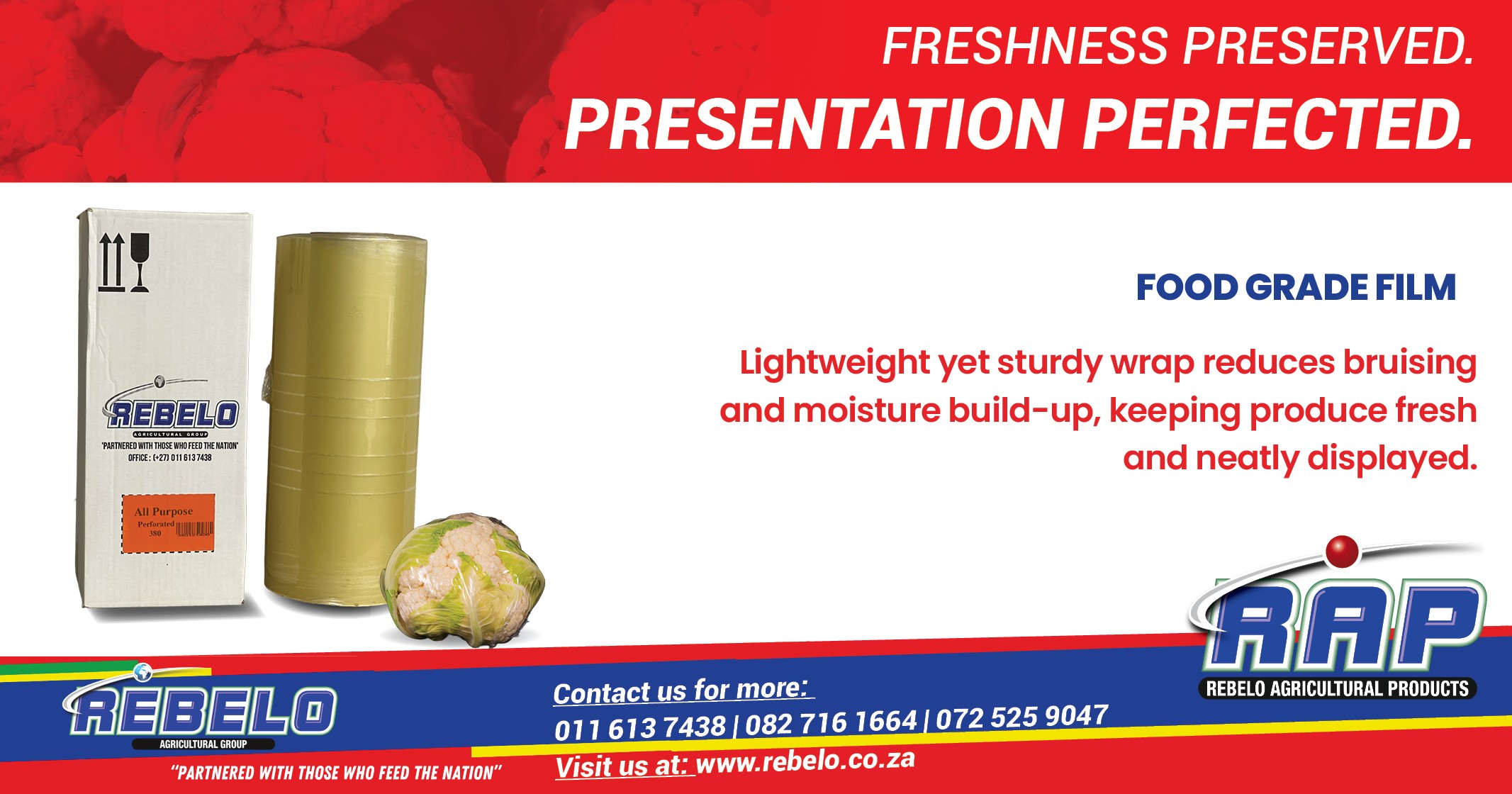 Food grade film | Preserves freshness | Rebelo Agricultural Group