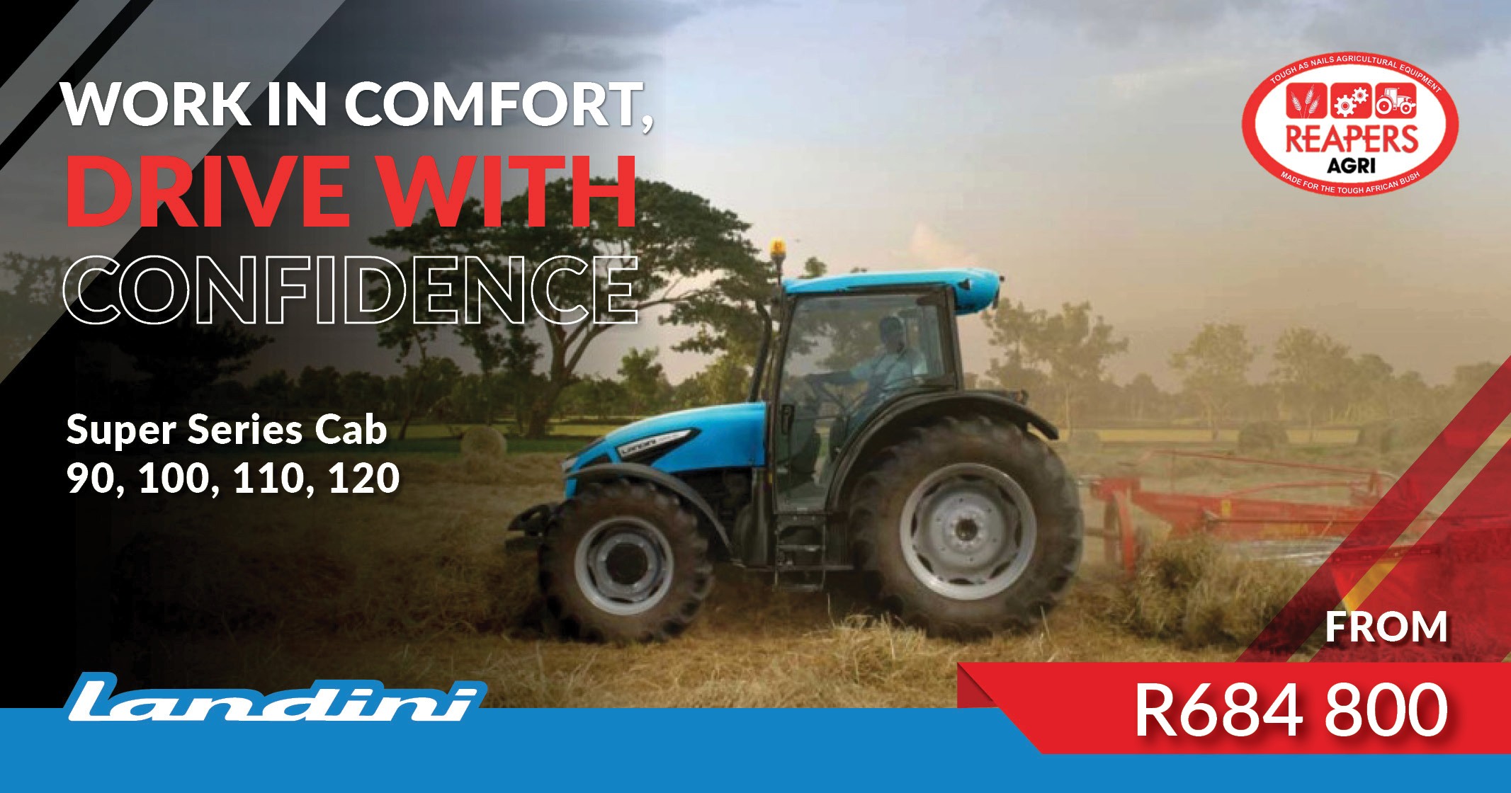 Work in comfort, drive with confidence | Landini tractors | Reapers Agri