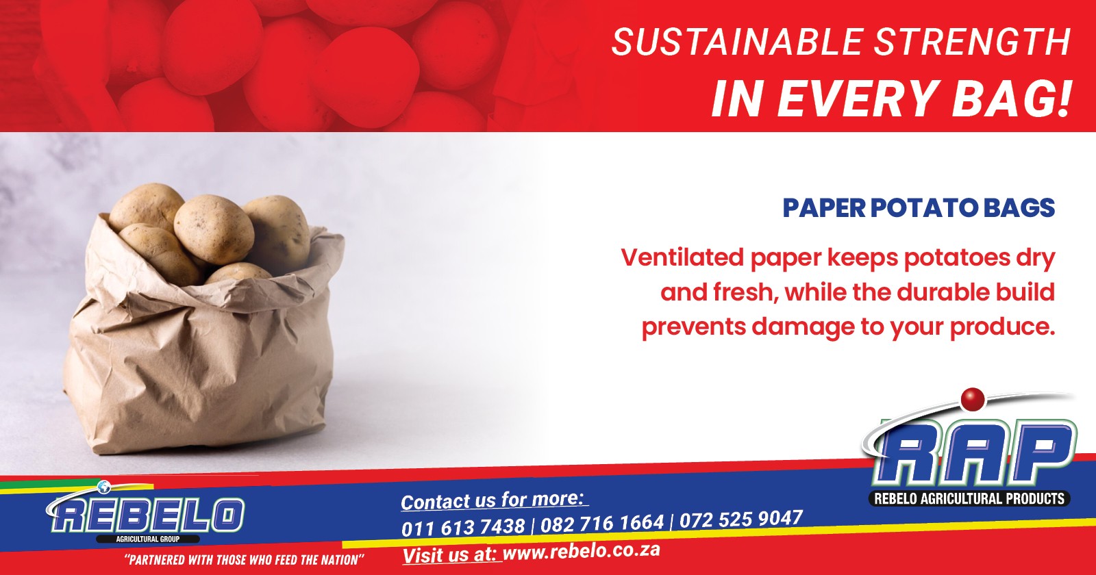 Paper potato bags | Rebelo Agricultural Group