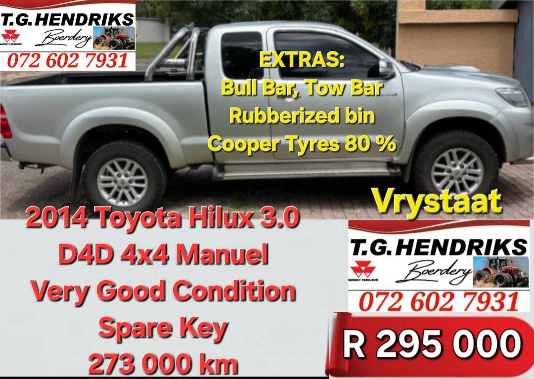 2014 Toyota Hilux 3.0 D4D 4x4 Manuel | T.G. Hendriks