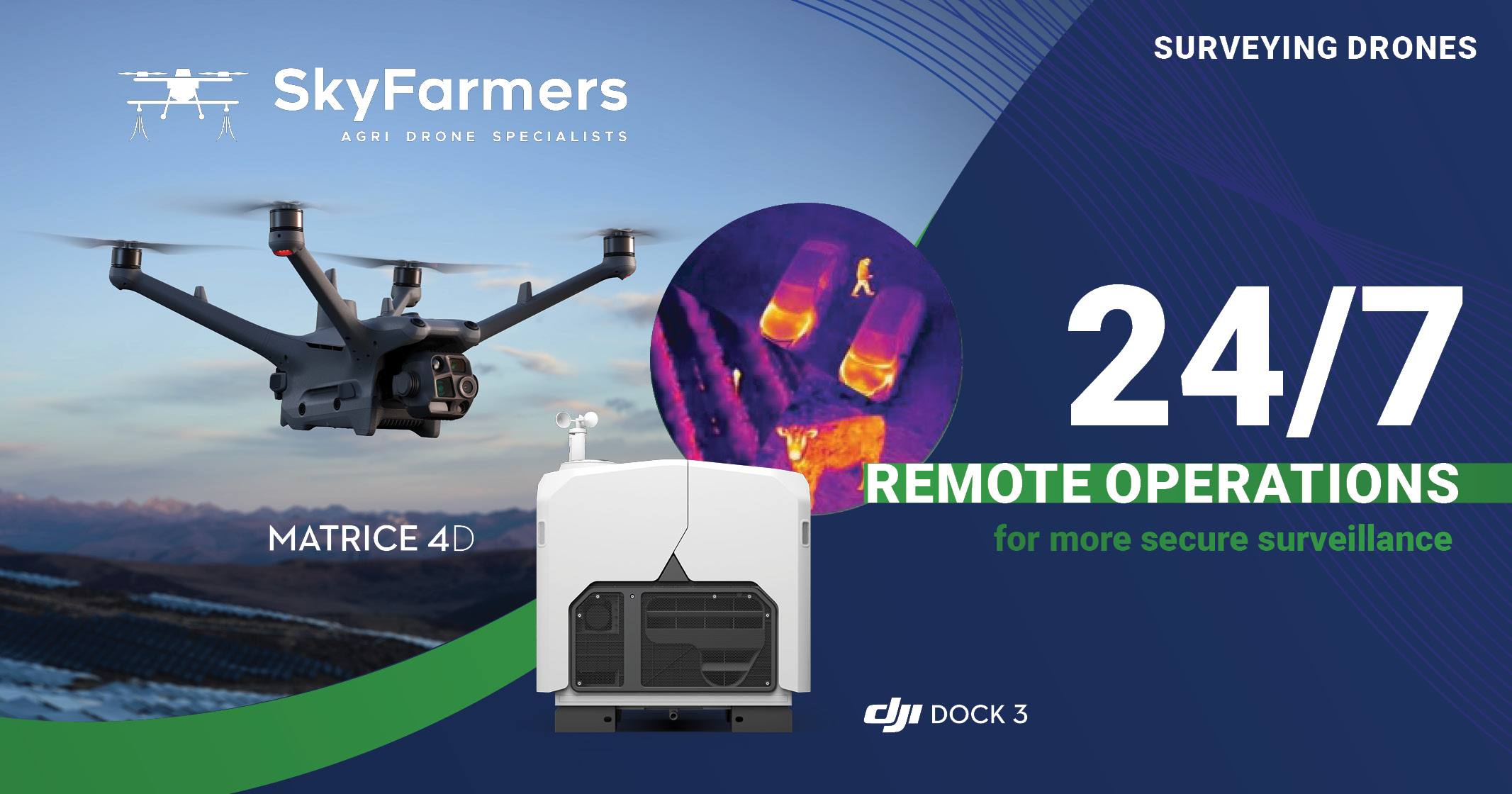 24/7 Remote operations for more secure surveillance | Matrice 4D | SkyFarmers