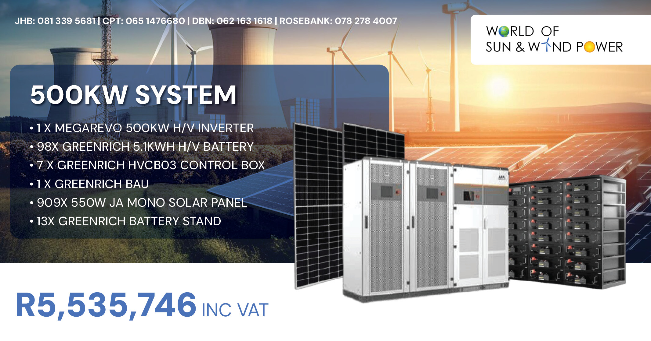 500KW Solar system | World of sun & wind power