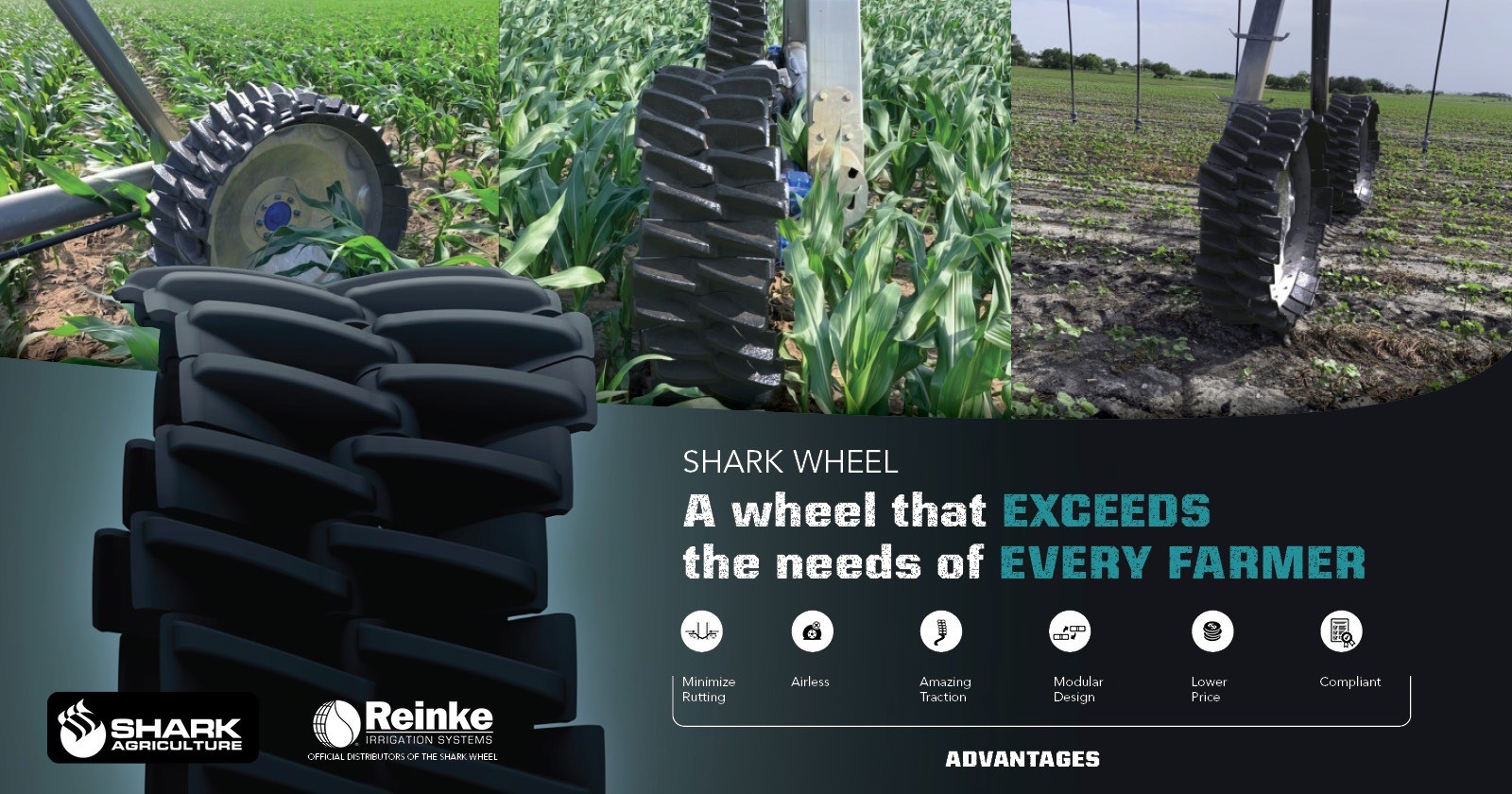 Airless solution for irrigation Shark Wheel Swift | Proud partners Reinke®