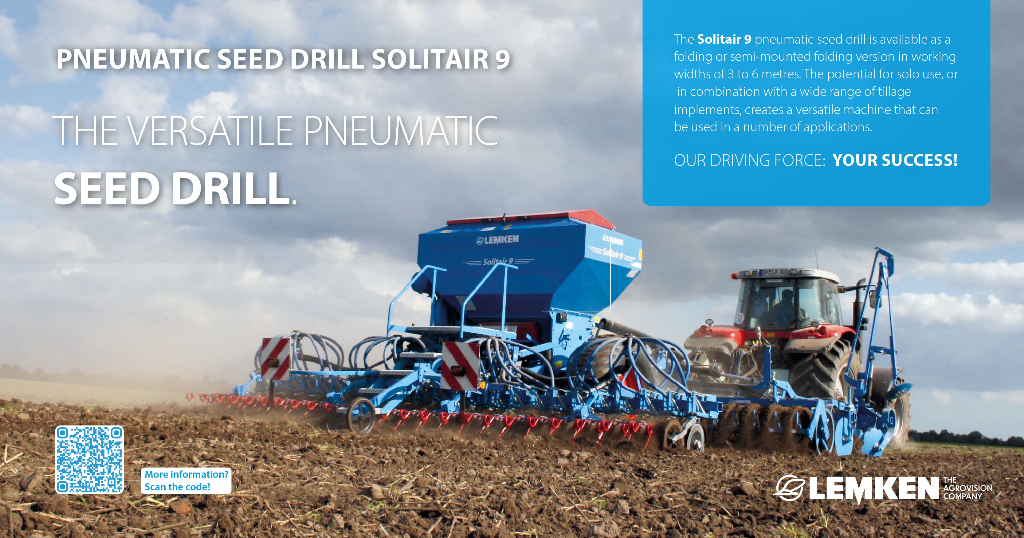 Pneumatic seed drill Solitair 9 | LEMKEN