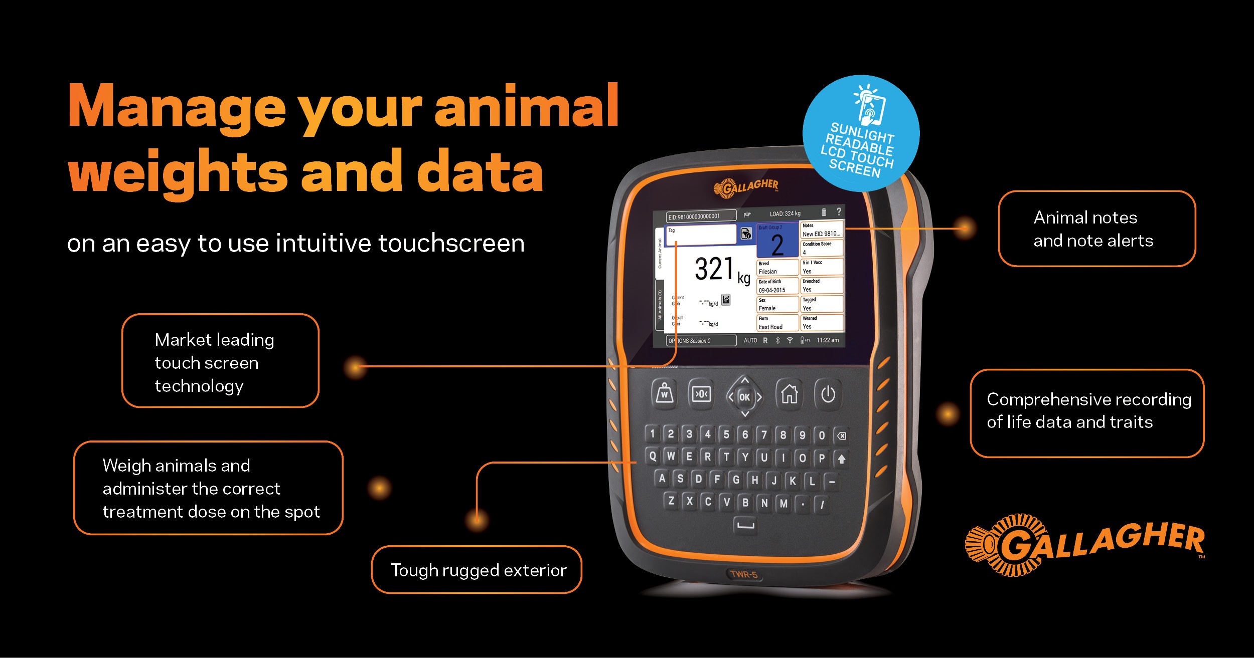 Manage your animal weight and data | Gallagher ™