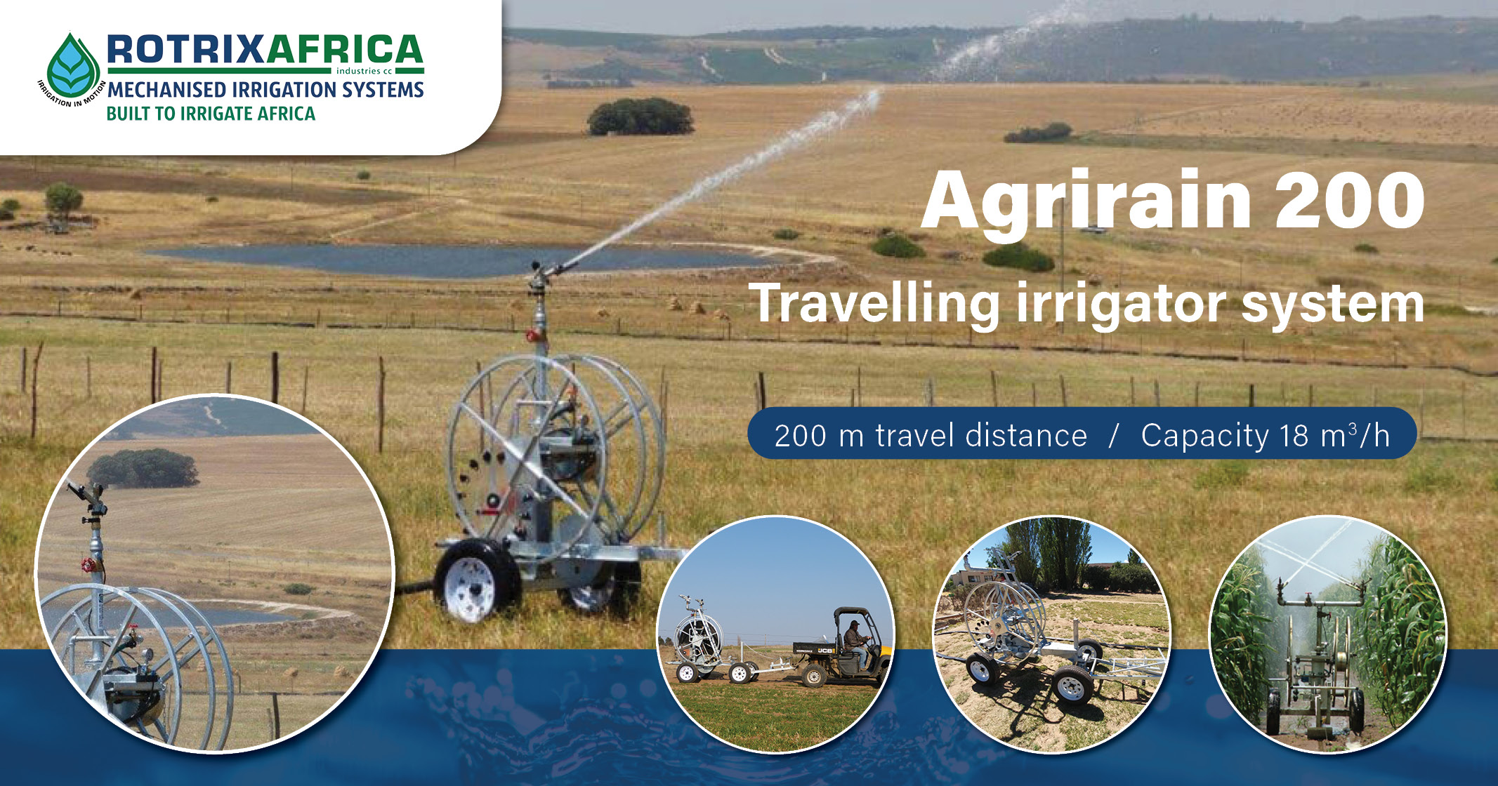 Agrirain 200 irrigation system | Aqualand cc – trusted Rotrix partner