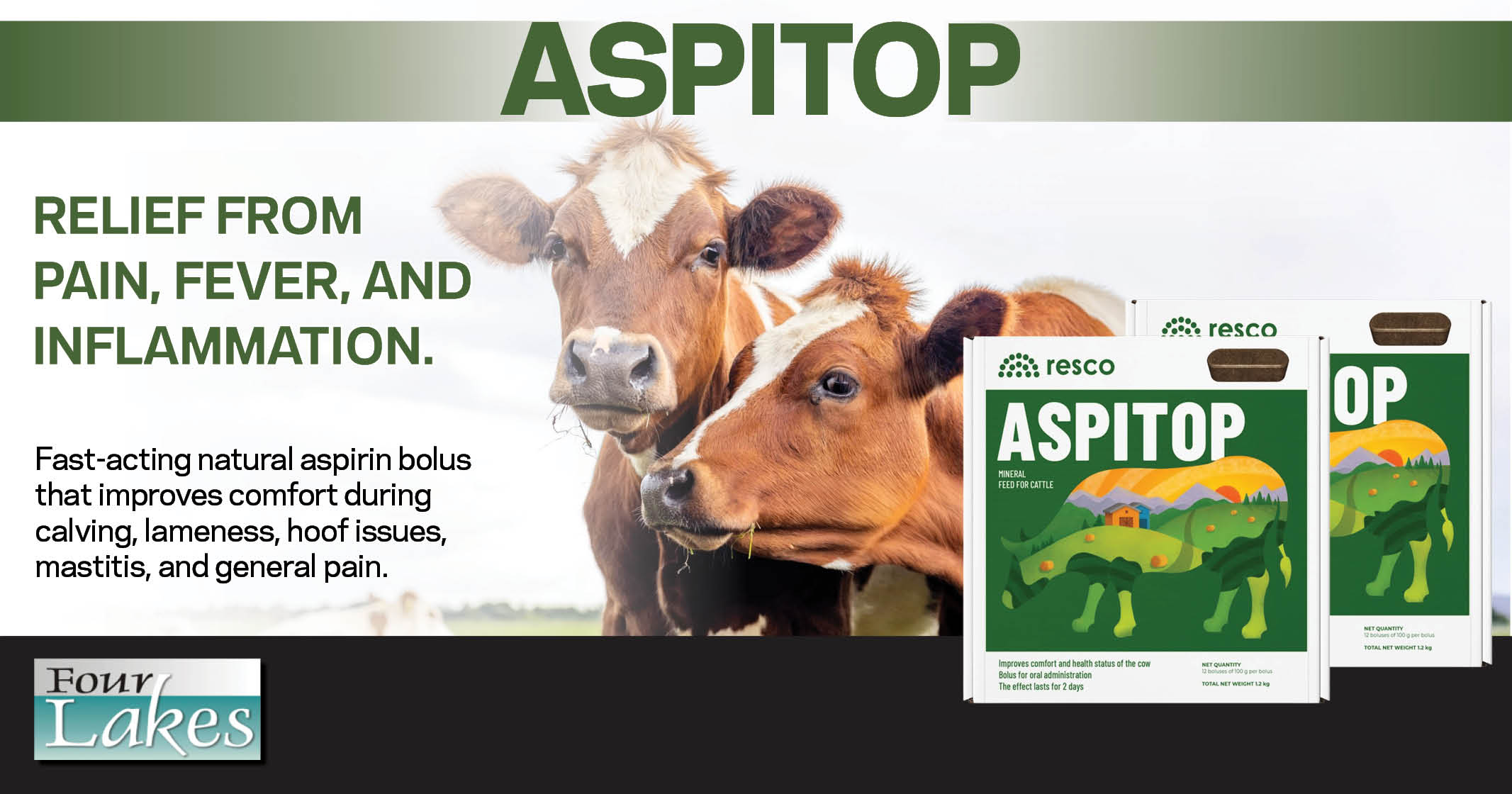 Aspitop | Relief from pain, fever, and inflammation | Four Lakes