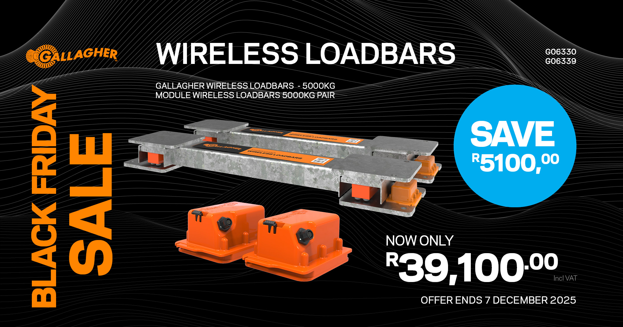 BLACK FRIDAY | Wireless Loadbars 5000KG | Gallagher