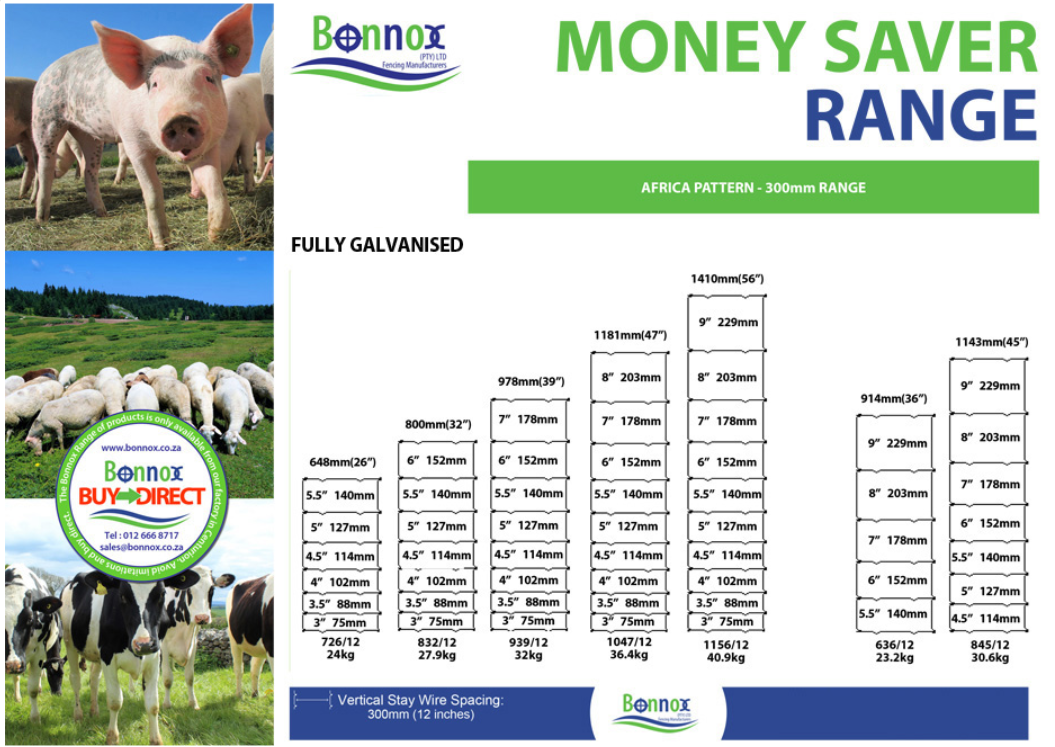 Bonnox® Money Saver 300mm (12 inch) Fencing Range | Bonnox Pty Ltd