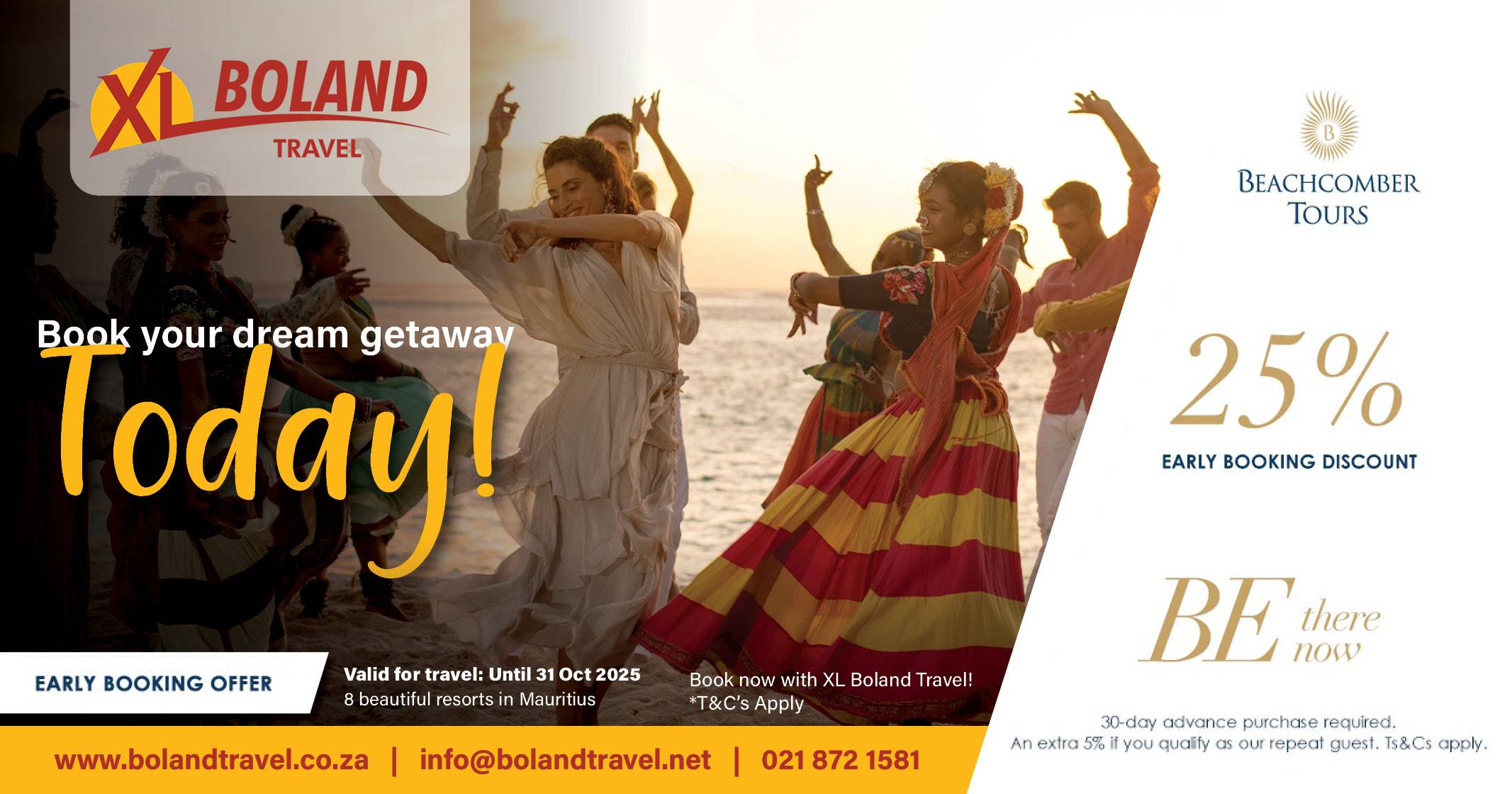 Book your dream getaway today | Early booking special | Mauritius | XL Boland Travel