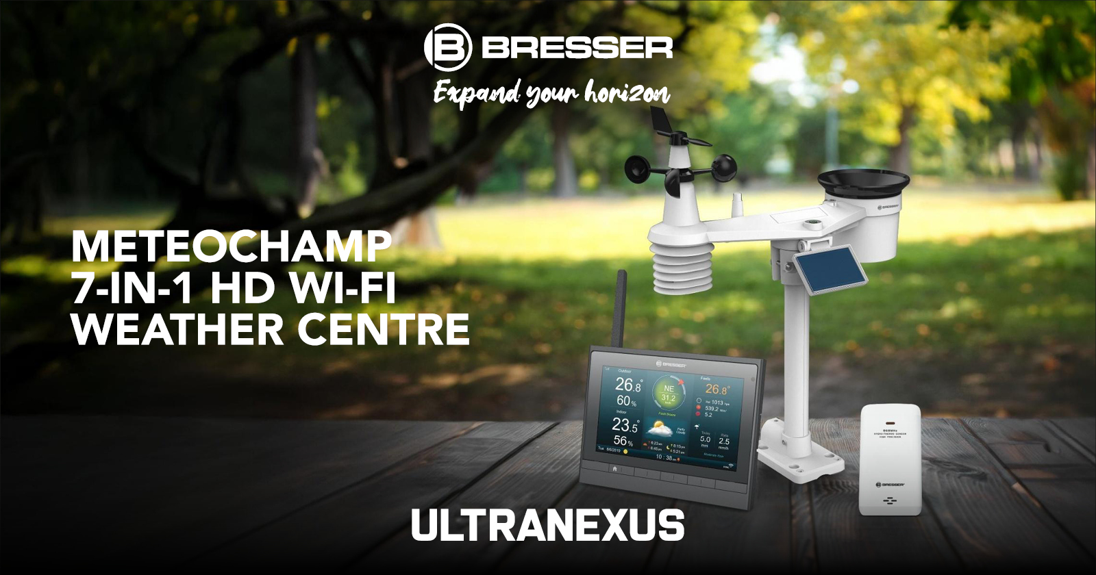 BRESSER | MeteoChamp 7-in-1 HD WiFi weather centre | Ultranexus
