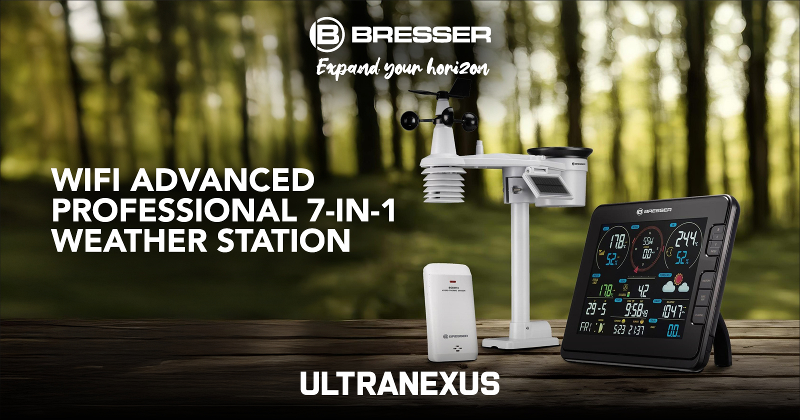 BRESSER | WIFI Advanced professional 7-in-1 weather station | Ultranexus