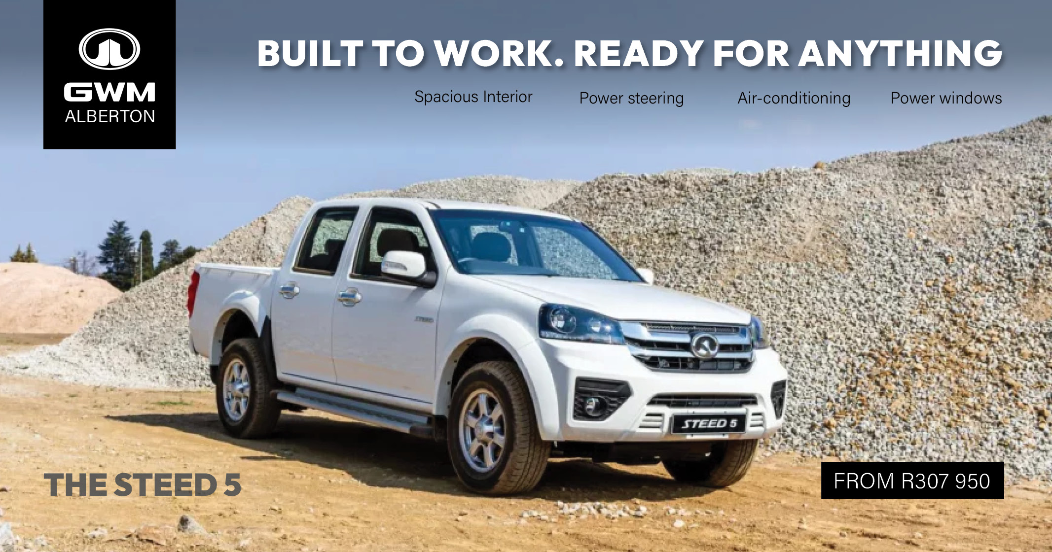 Built to work | Ready for anything | The Steed 5 | GWM Alberton