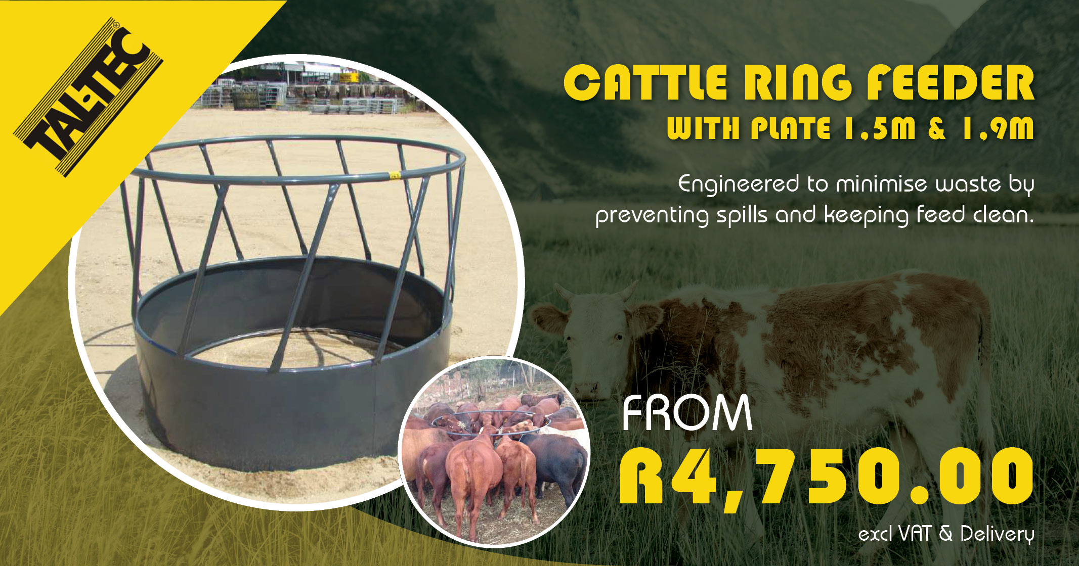 Cattle Ring Feeder with Plate | 1,5m & 1,9m | Tal-Tec
