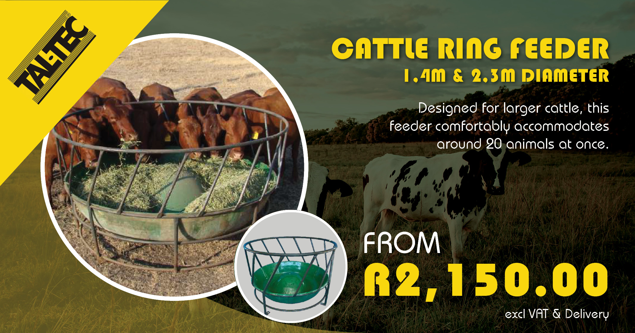 Cattle Ring feeders | 1,4 m & 2,3 m diameter | Tal-Tec