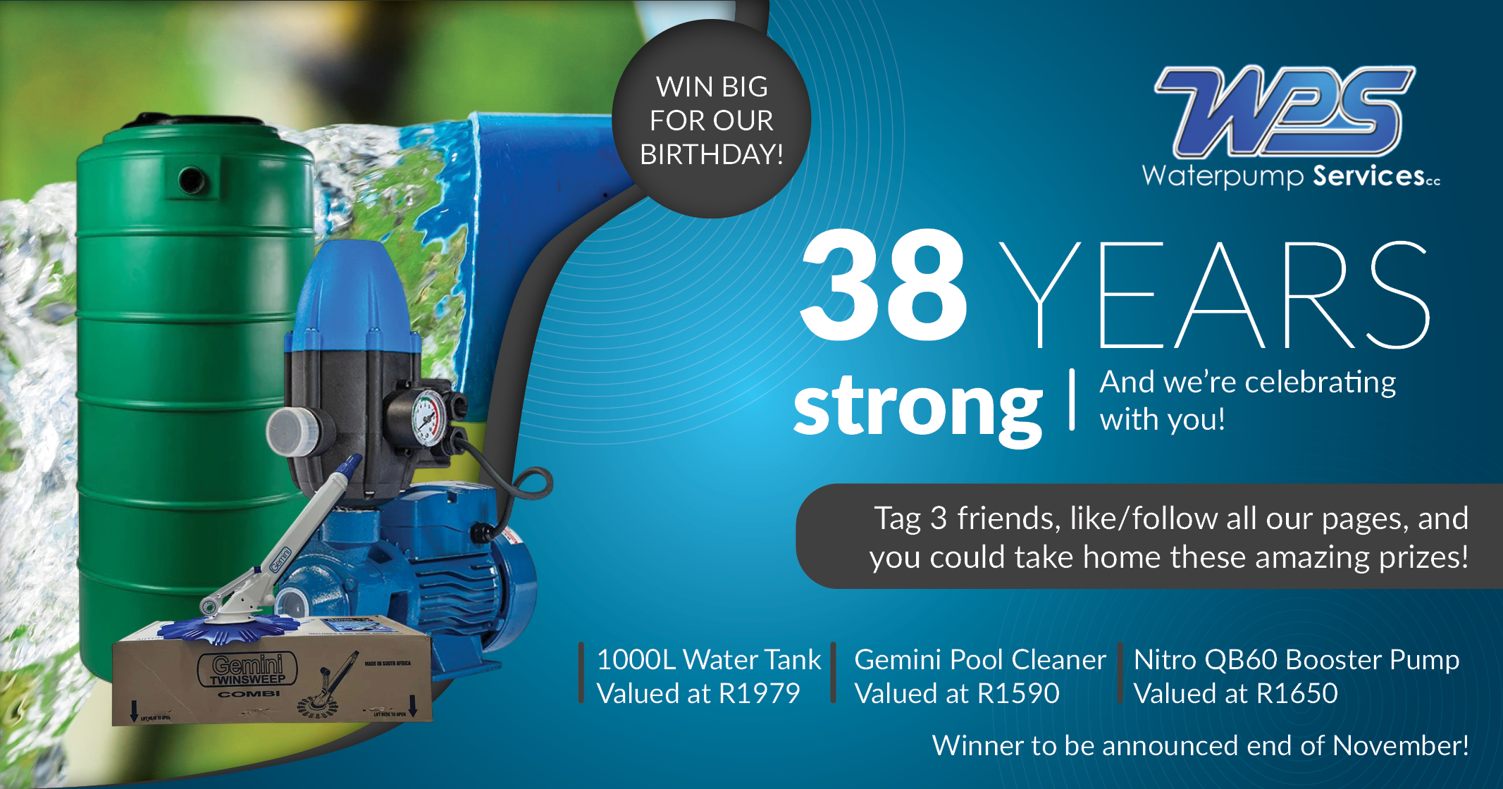 Celebrating 38 Years of Waterpump Services with Exciting Prizes to Be Won!