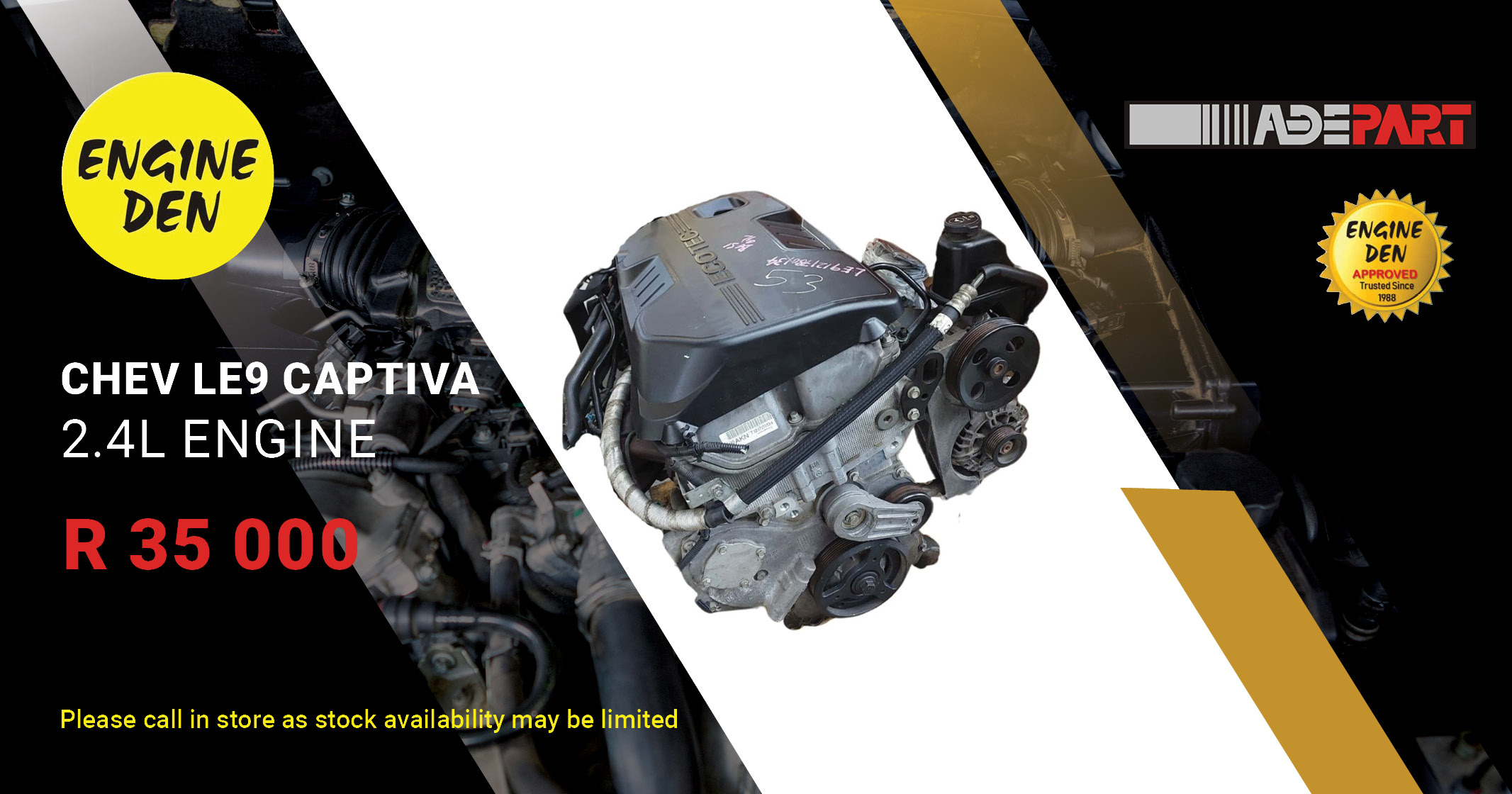 Chev LE9 captiva 2,4 L engine | Engine Den