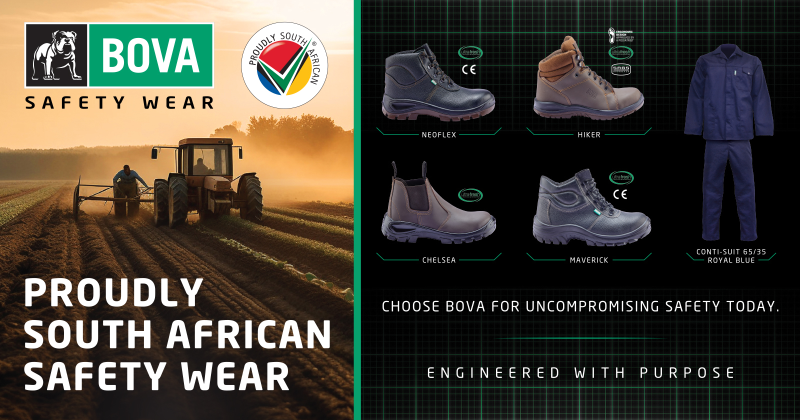 Choose Bova for uncompromising safety today | Bova safety wear | BBF safety