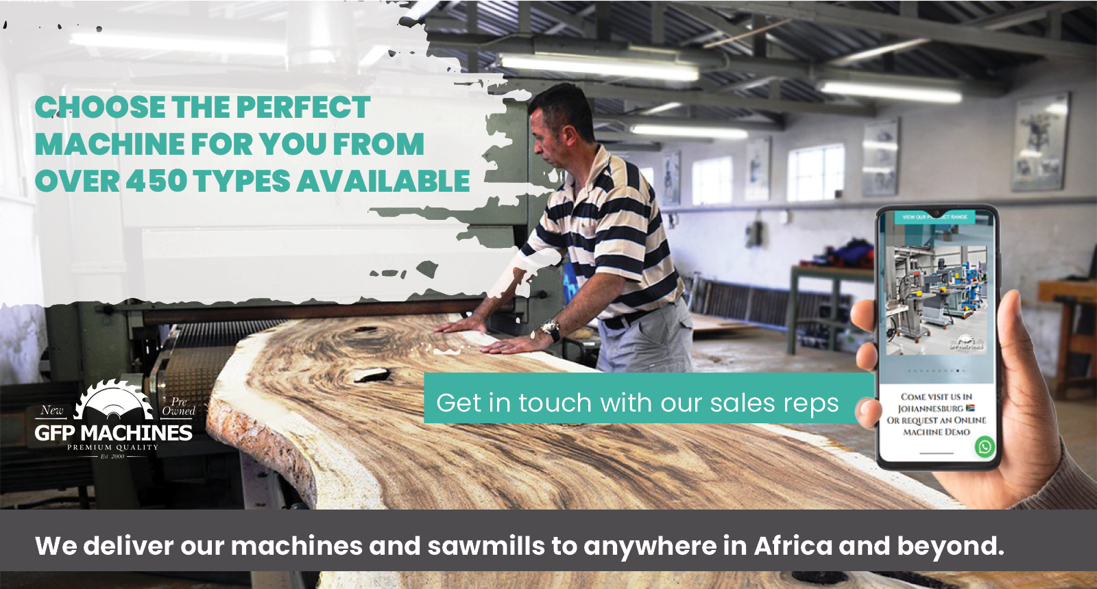 Choose the perfect machine for you from over 450 types available | GFP machines