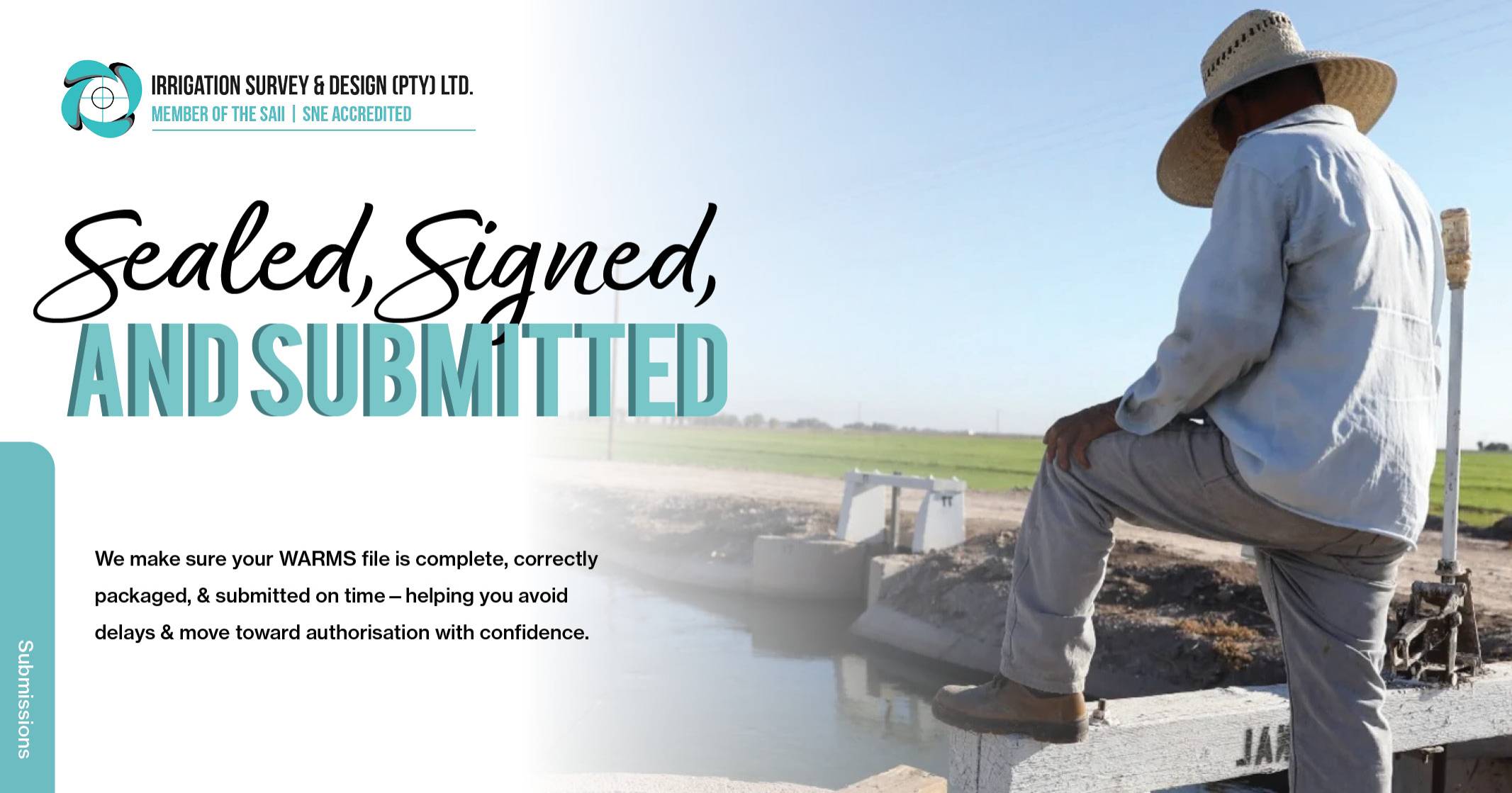 Confident WARMS file authorisation & water use licensing | Irrigation Survey & Design