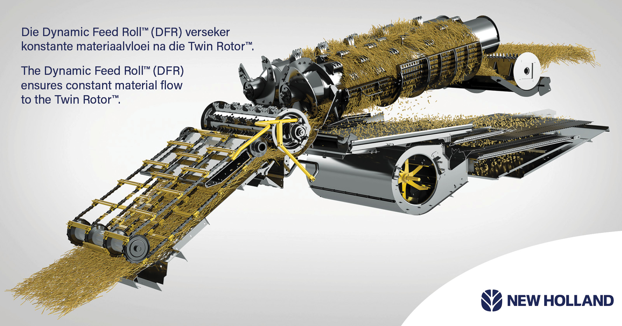 CR combine harvester | Opti-Fan™ technology compensates for the effect of gravity on crop material - 1