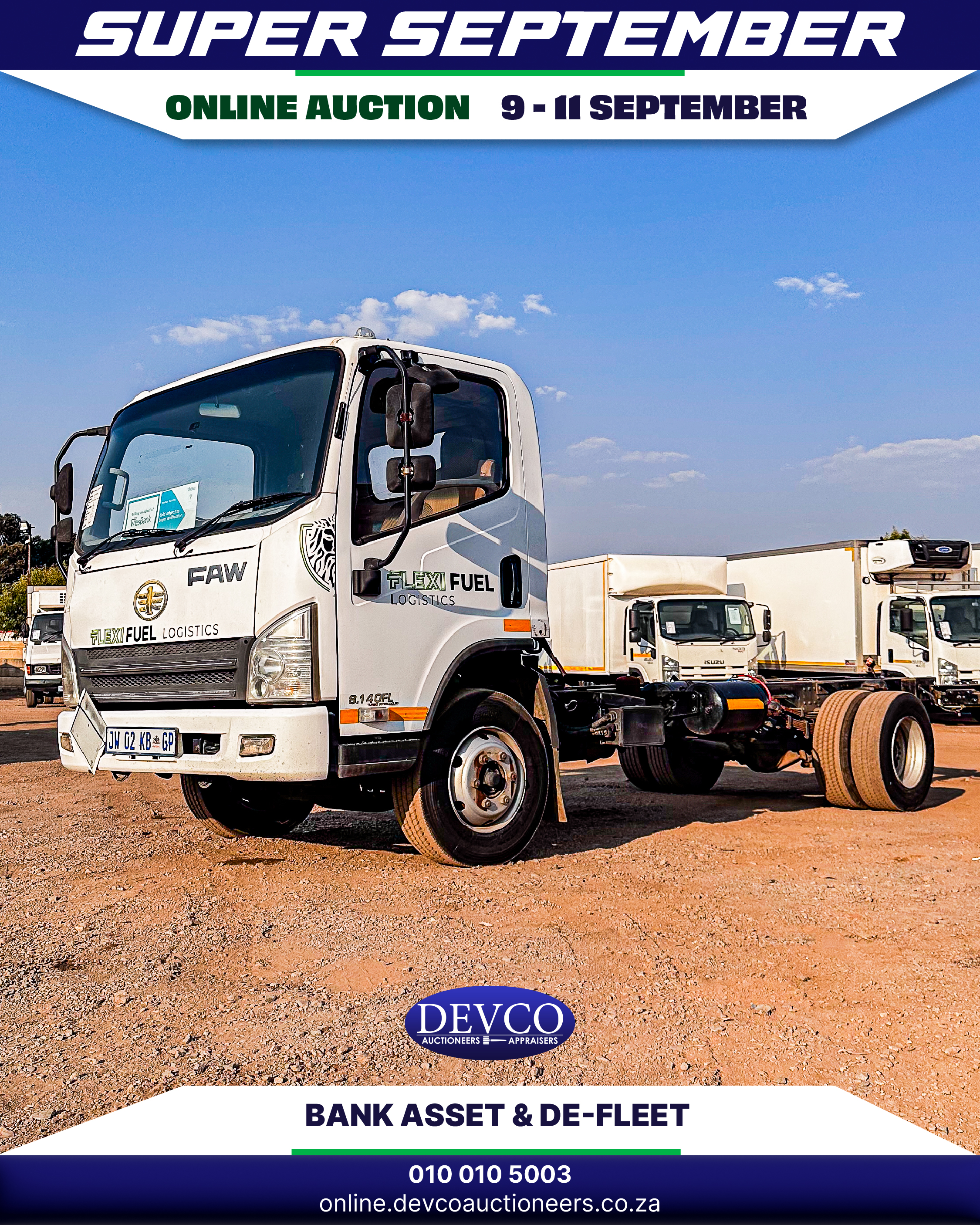 Devco Auctioneers Super September online auction | 9 -11 September 2025 | Bank Asset & De-Fleet - 3