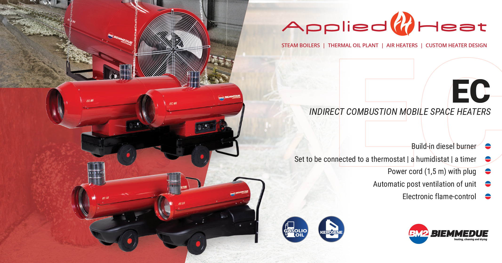 EC Indirect combustion mobile space heaters | Applied Heat