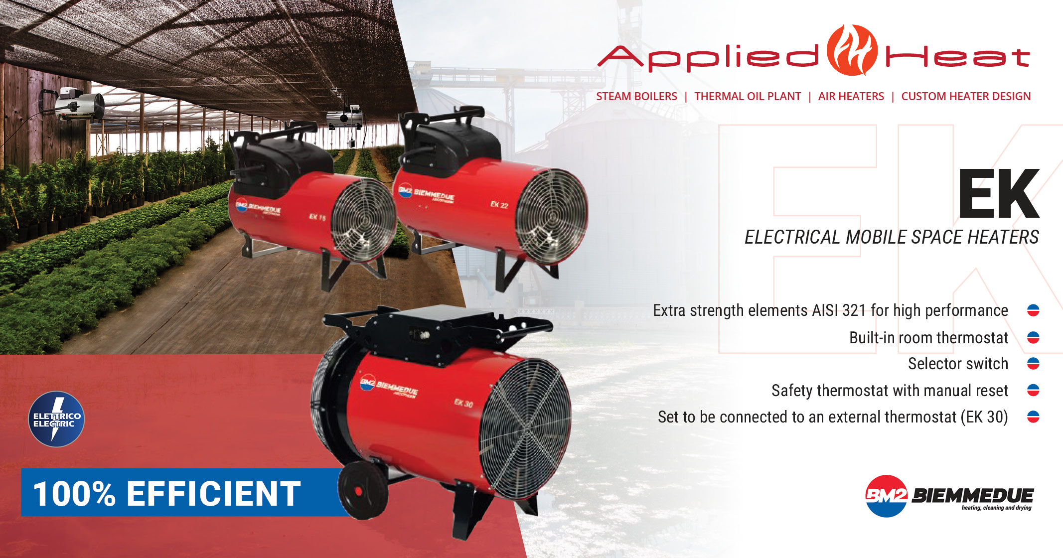 EK Electrical mobile space heater | Applied Heat