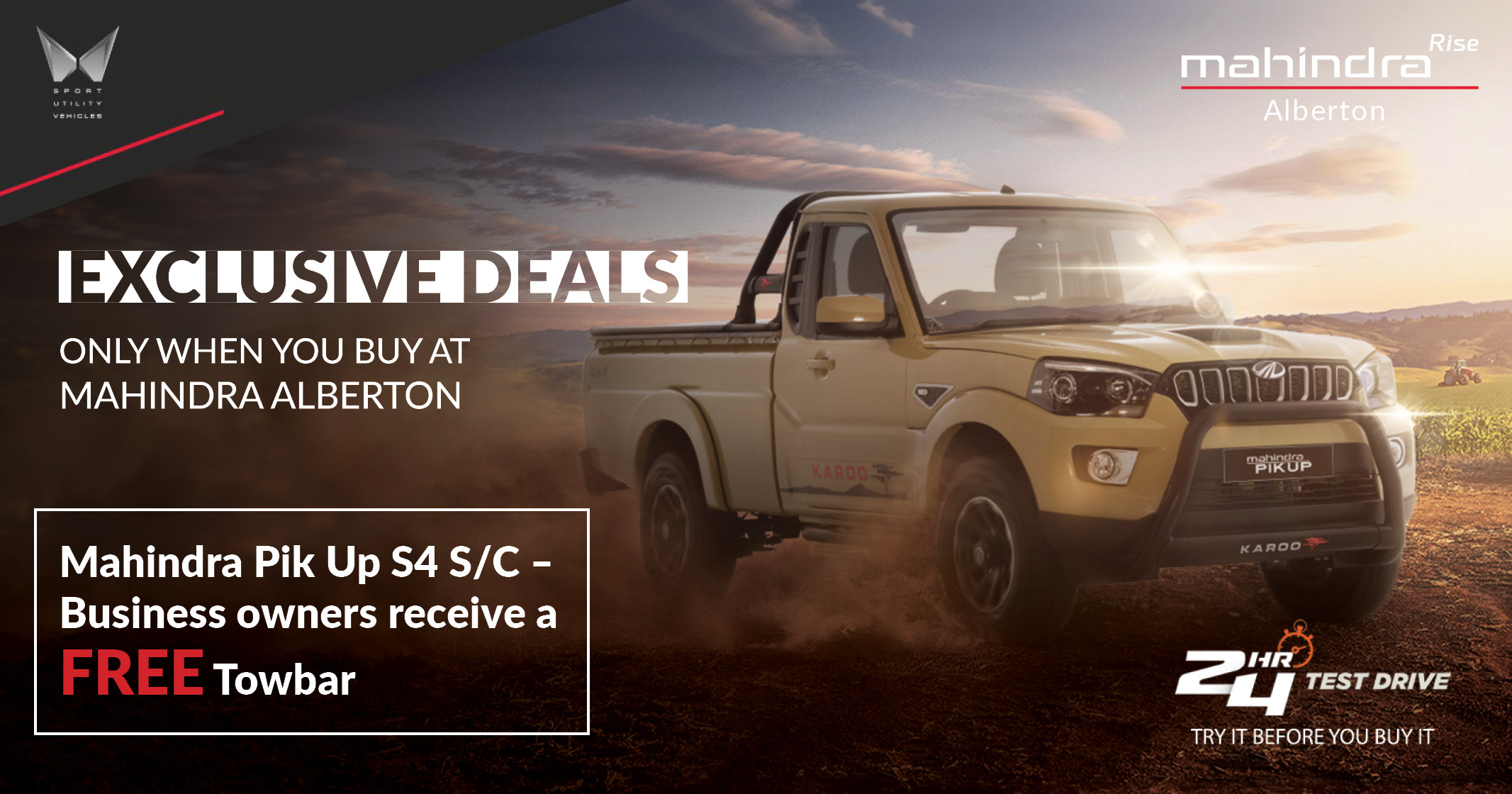 EXCLUSIVE DEAL | Mahindra Pik-Up S4 S/C – Free towbar for Business Owners! | Mahindra Alberton
