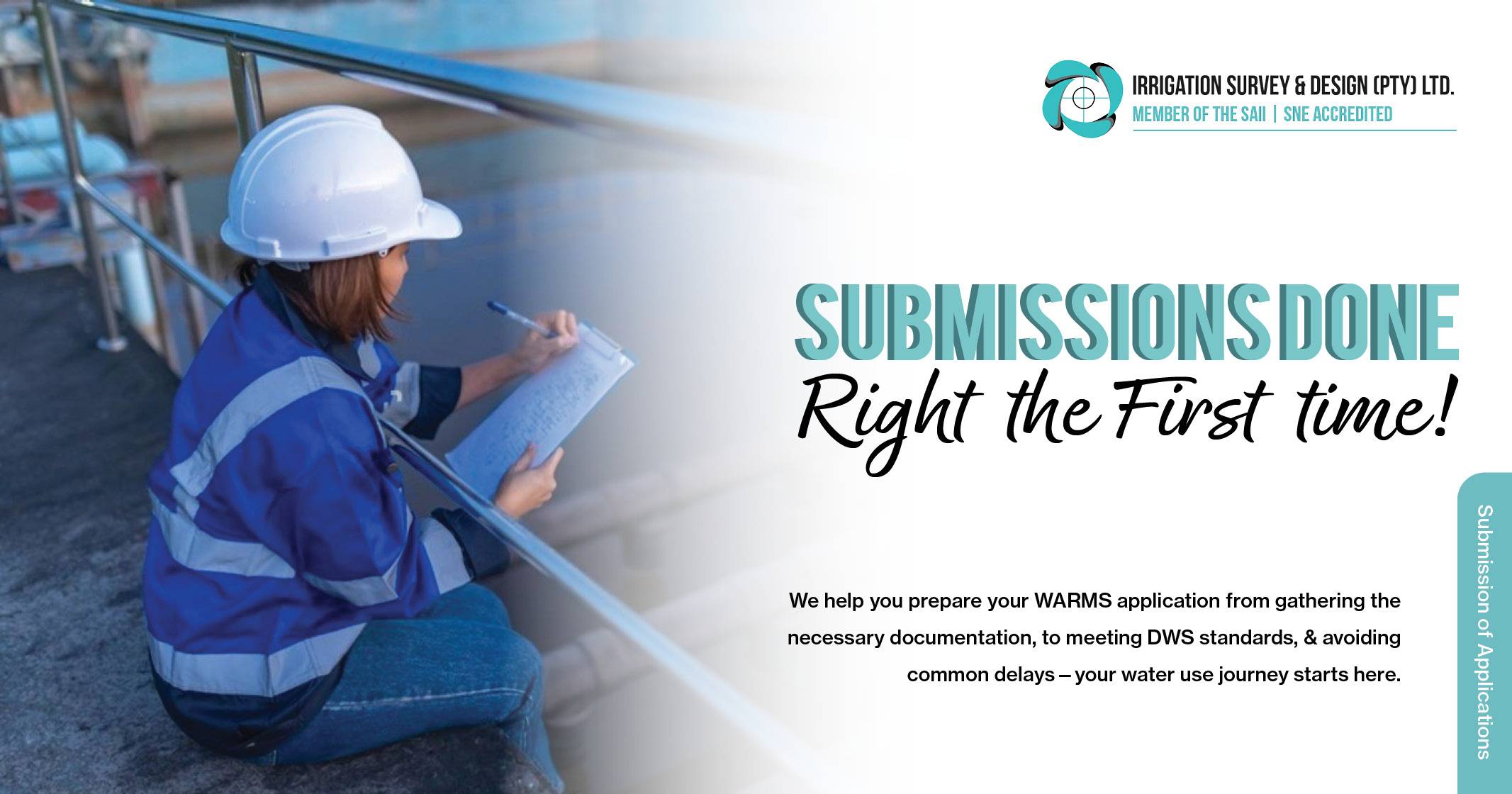 Expert preparation for WARMS applications & seamless submissions | Irrigation Survey & Design