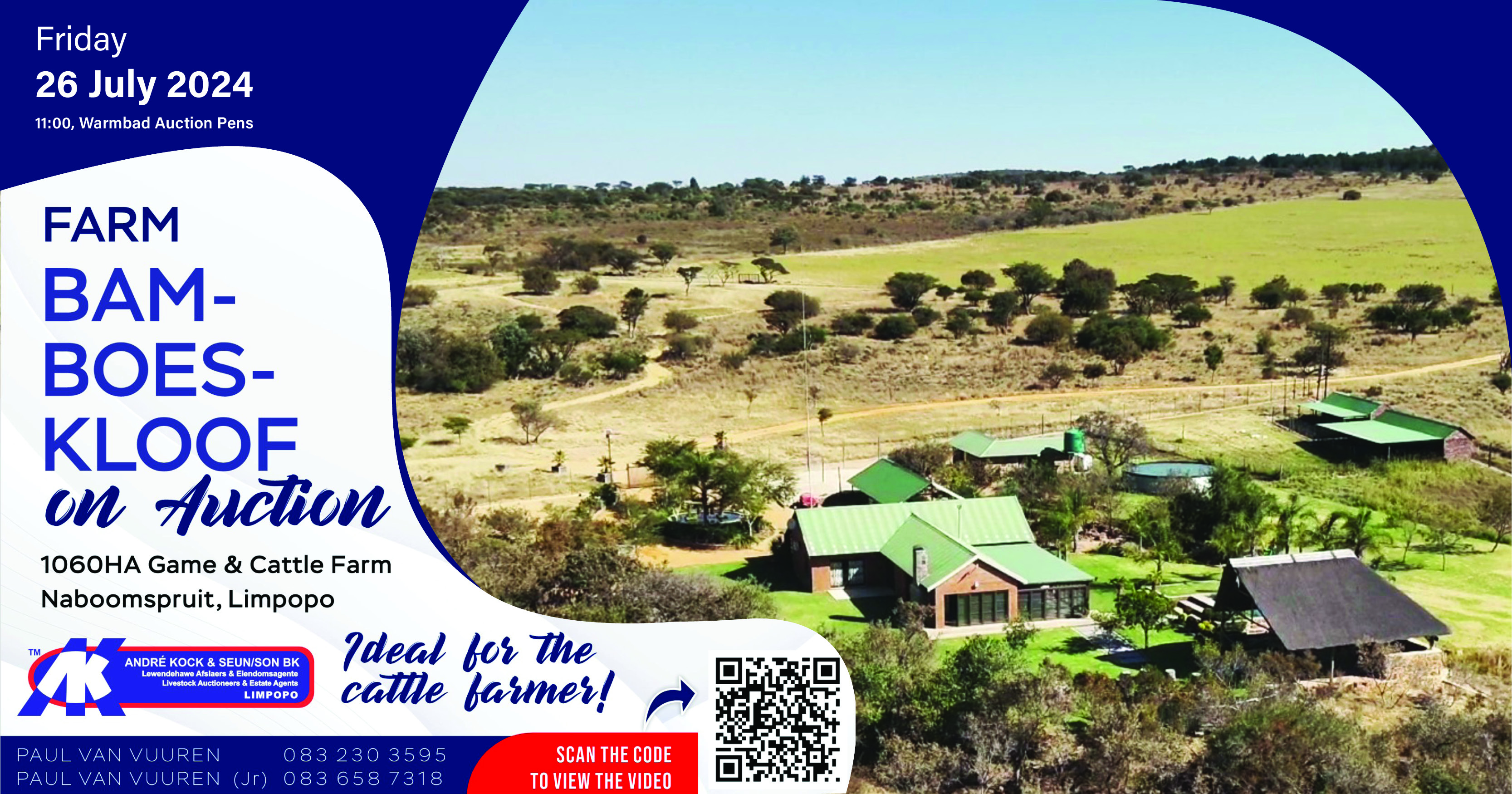 Farm Bamboeskloof on auction | Friday, 26 July 11:00, Warmbad Auction Pens