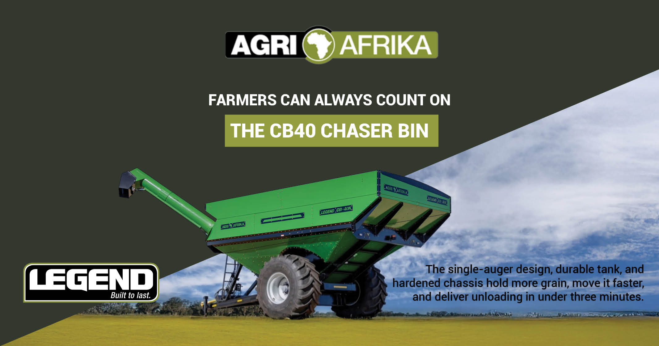 Farmers can always count on the CB40 Chaser bin | Agri Afrika