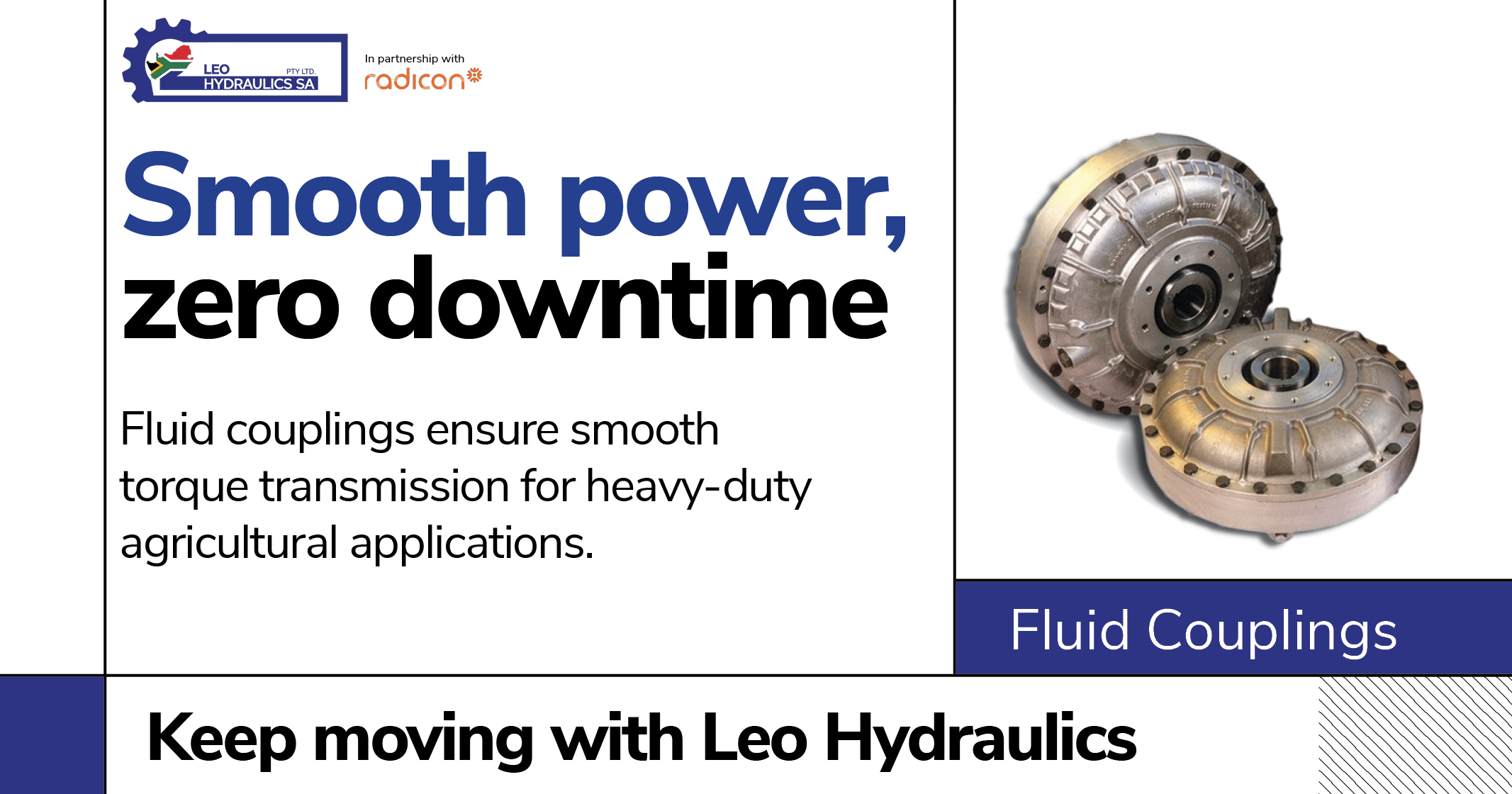 Fluid couplings deliver smooth torque for heavy-duty farming | LEO Hydraulics