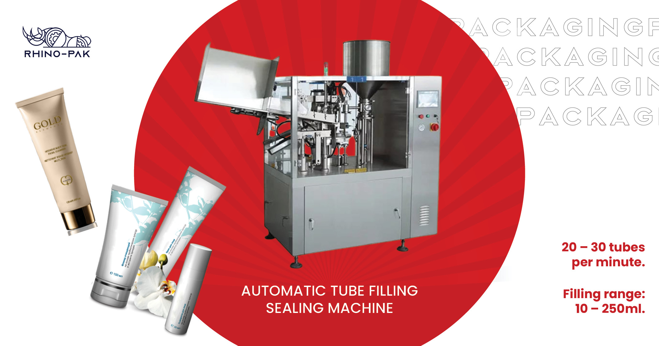 Fully Automatic Ultrasonic Tube Filling & Sealing Machine | Rhino-pak