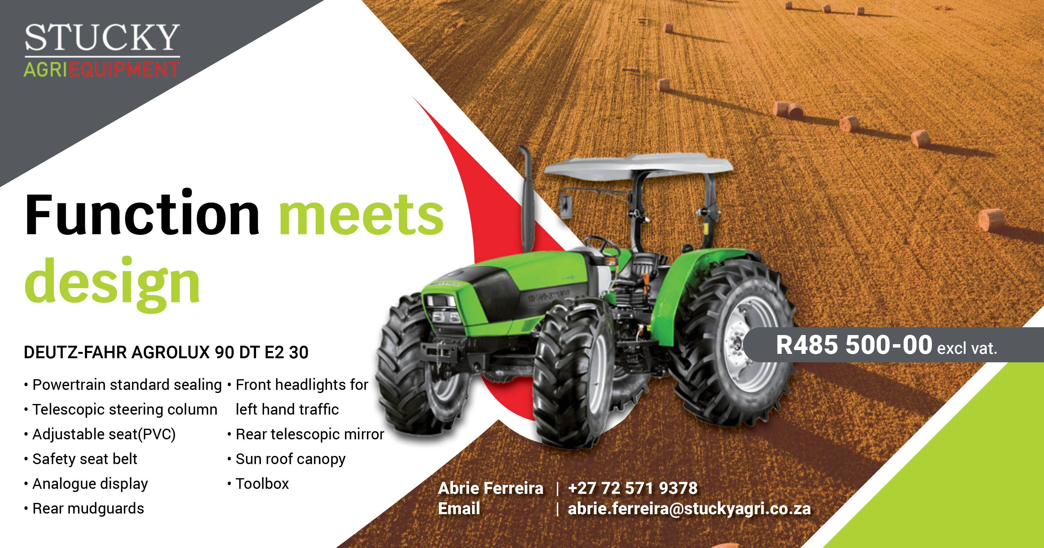 Function meets design | Deutz-Fahr Agrolux 90 DT E2 30 | Stucky Agri Equipment