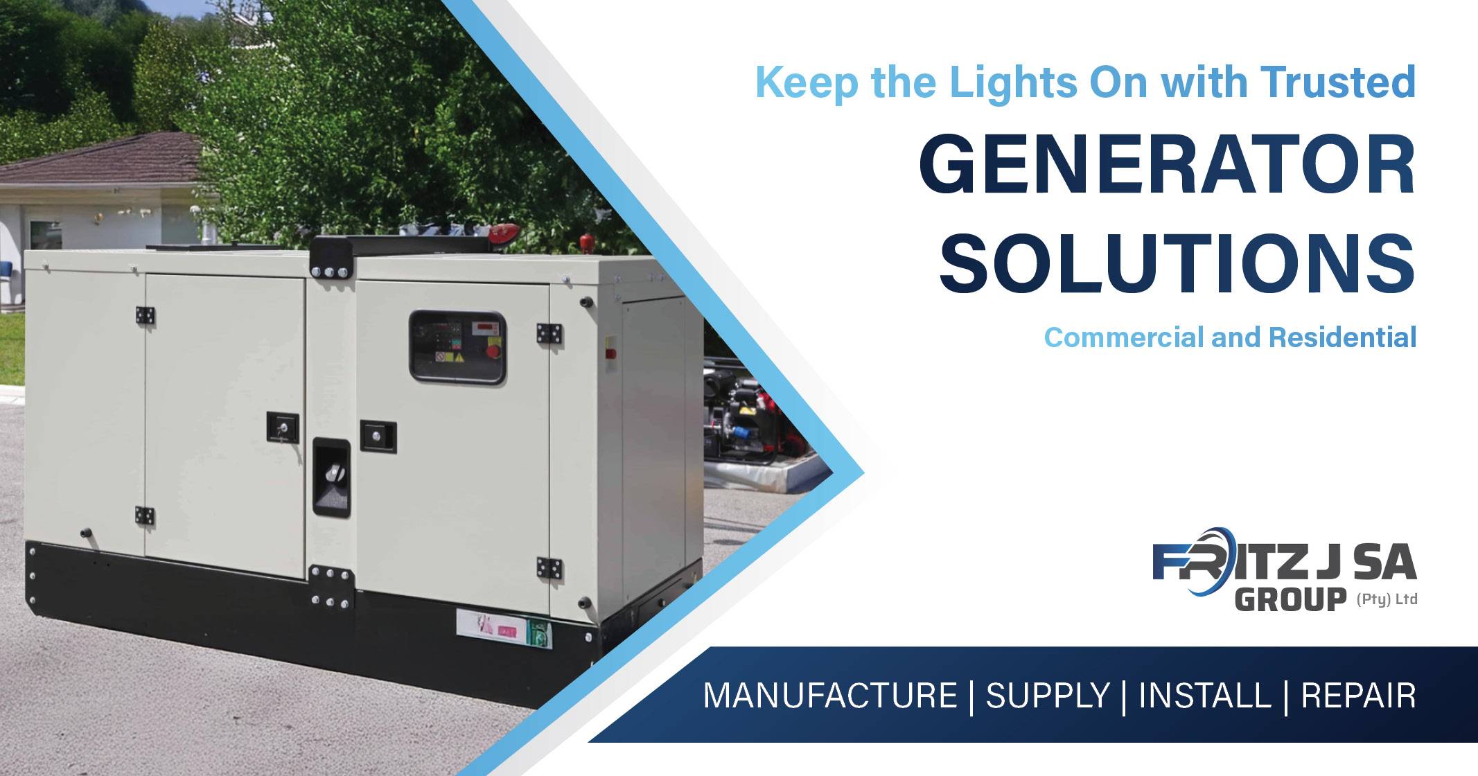 Generator solutions | Commercial & residential | Fritz J SA Group