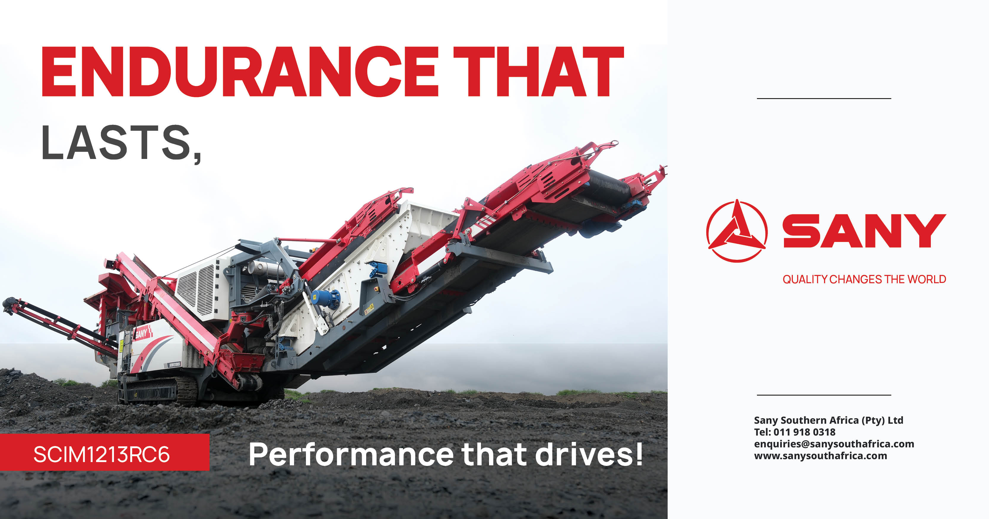 High crushing efficiency | SCIM1213RC6 Impact Crusher | Sany Southern Africa (Pty) Ltd