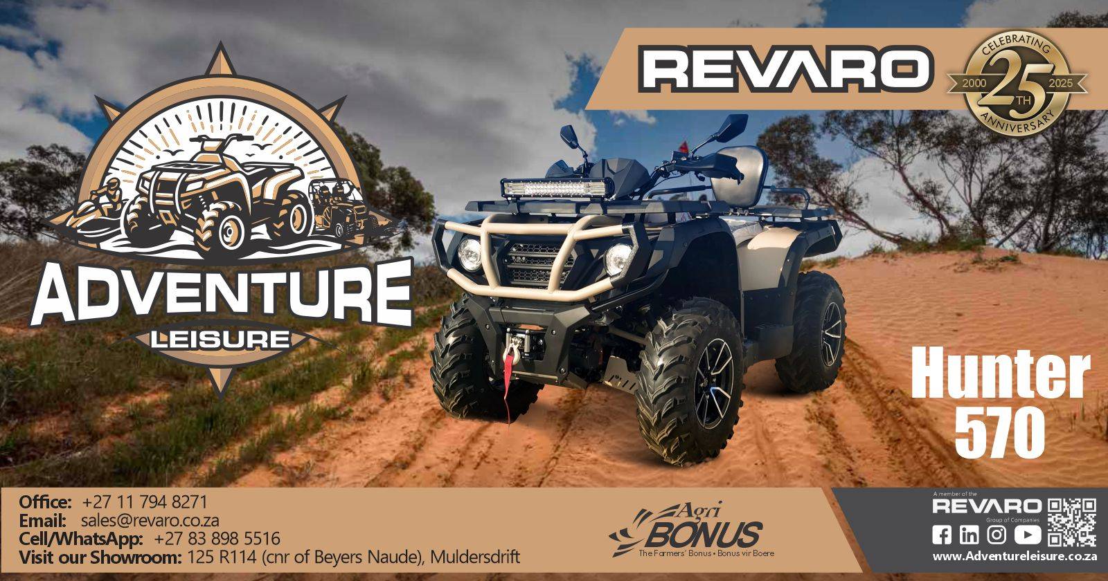 Hunter 570 500cc Quad Bike | Adventure Leisure range | Revaro