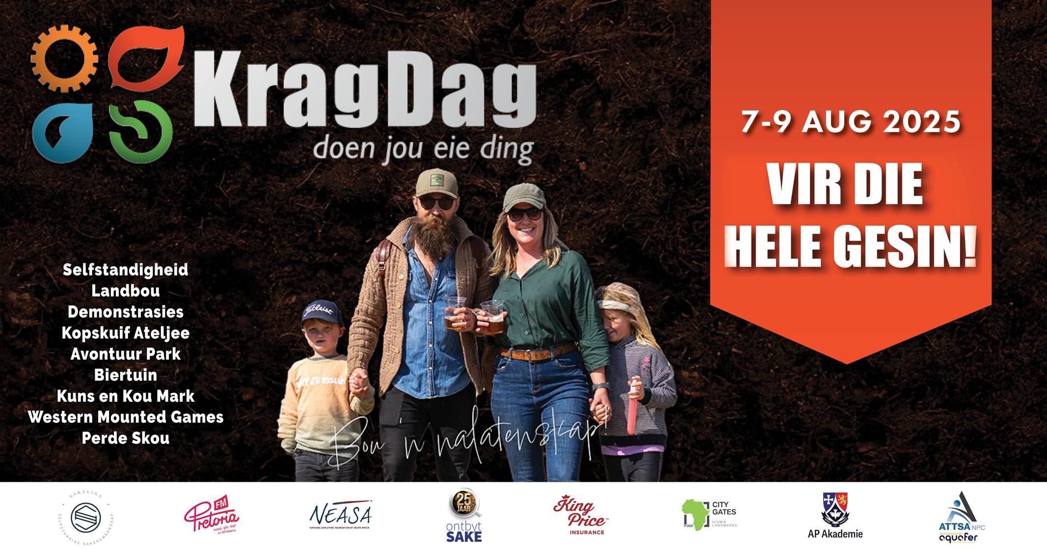 Jou avontuur begin hier 7-9 Augustus 2025 | KragDag is om die draai!