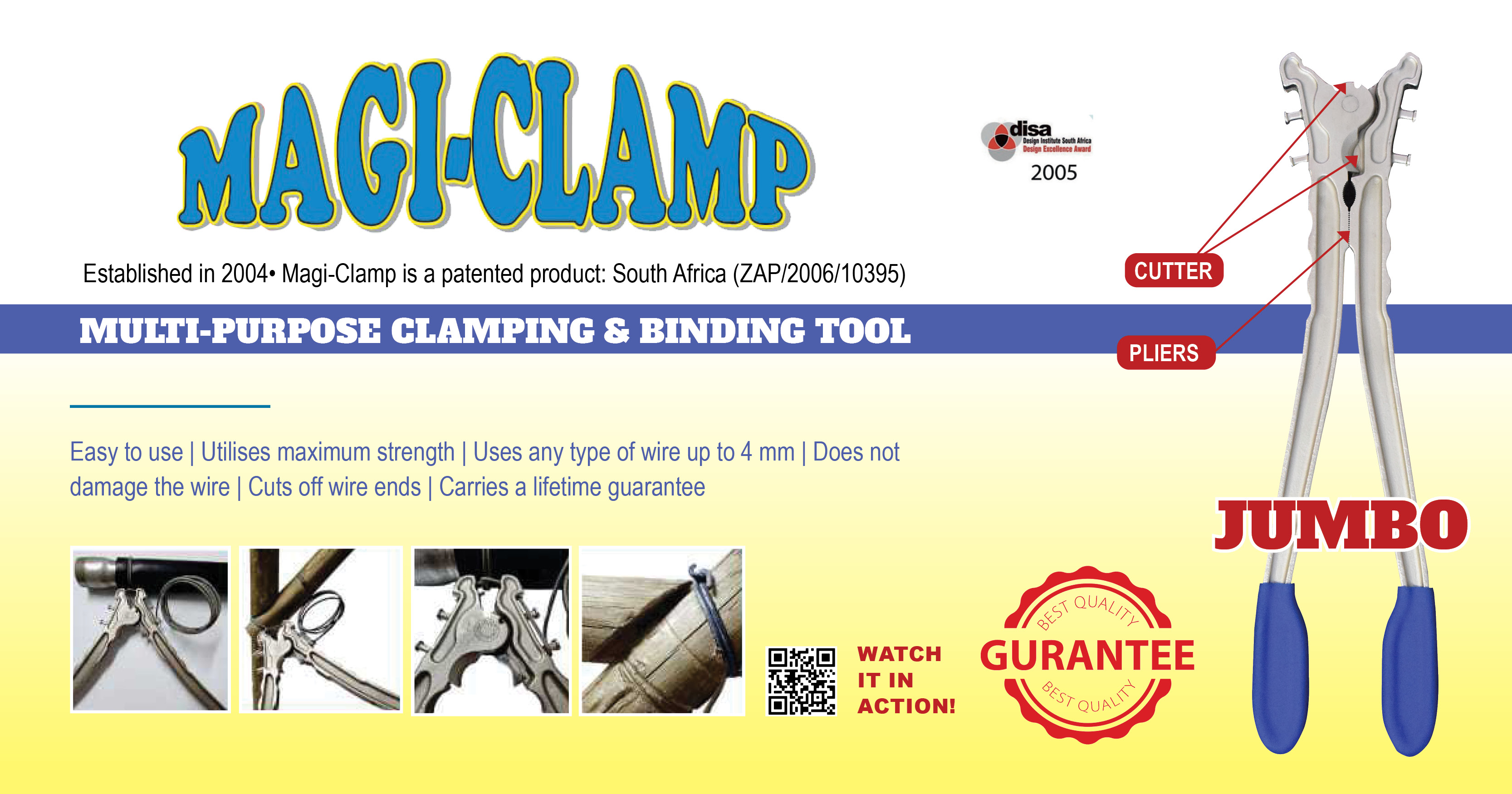 Jumbo multi-purpose clamping & binding tool | Magi-Clamp