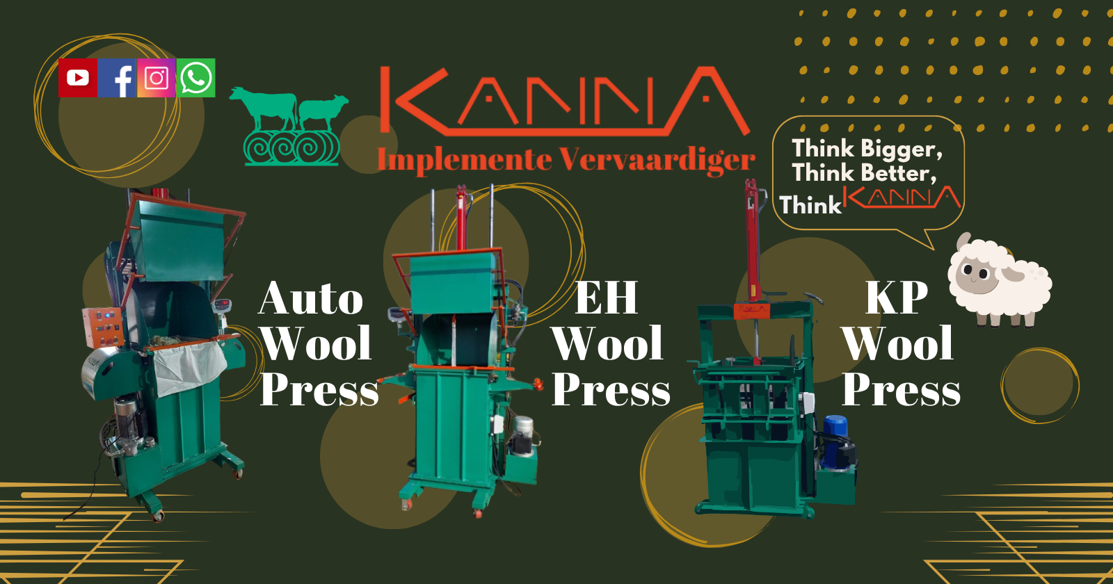 Kanna Auto, EH & KP Wool Press | Kanna Industries
