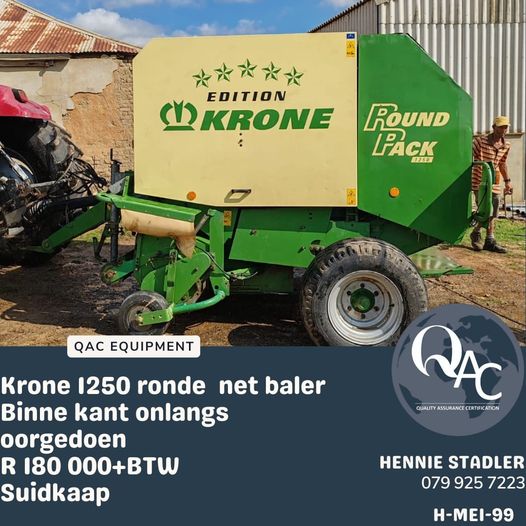 Krone 1250 ronde net baler | QAC Equipment