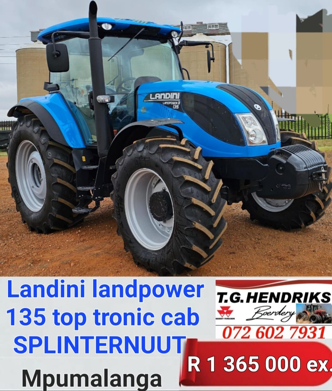 Landini Landpower 135 top tronic cab, SPLINTERNUUT | T.G. Hendriks Boerdery
