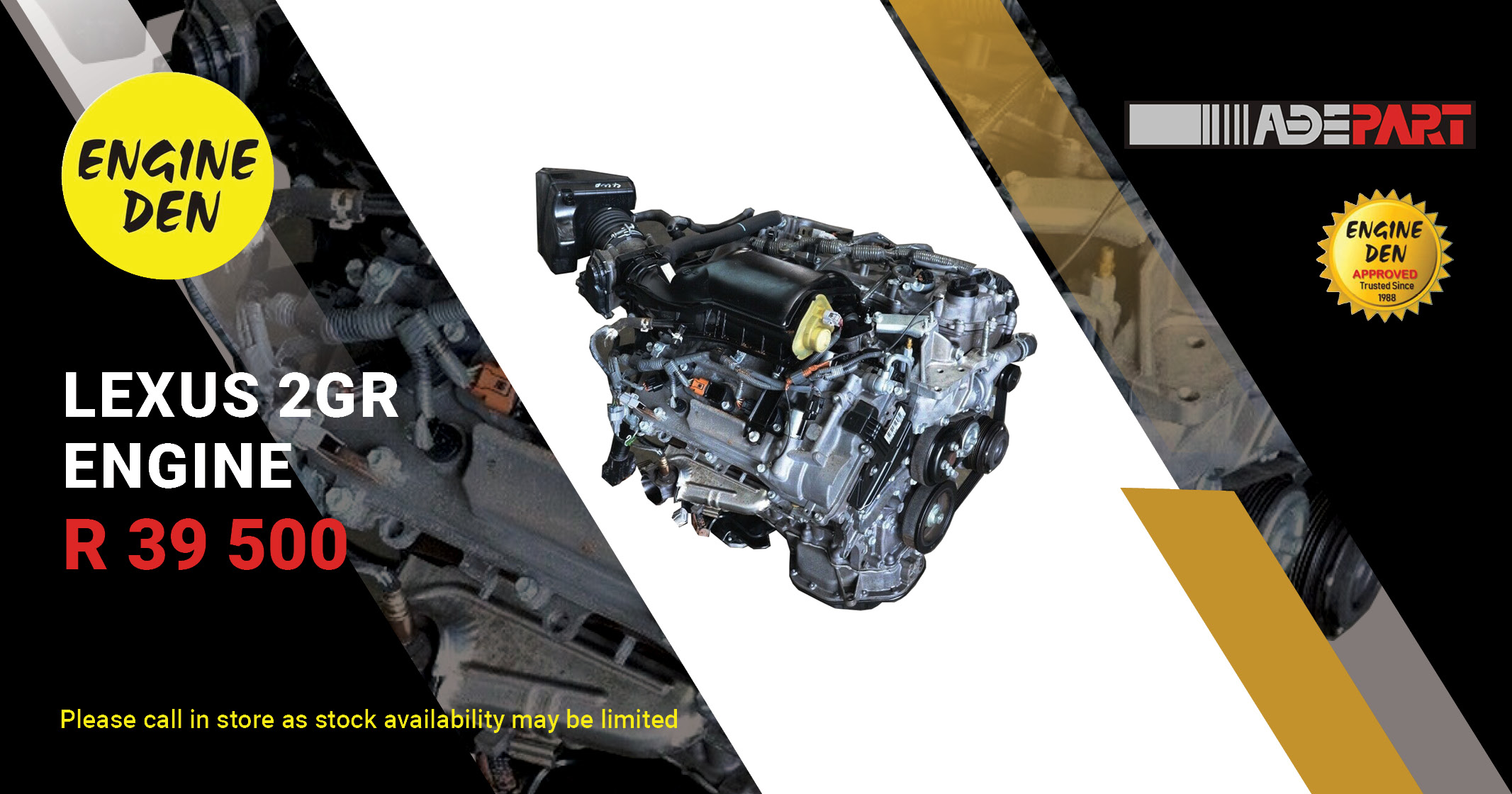 Lexus 2GR Engine (2004, Petrol, 3.5L, V6, DOHC 24V, 260-300 HP) | Engine Den