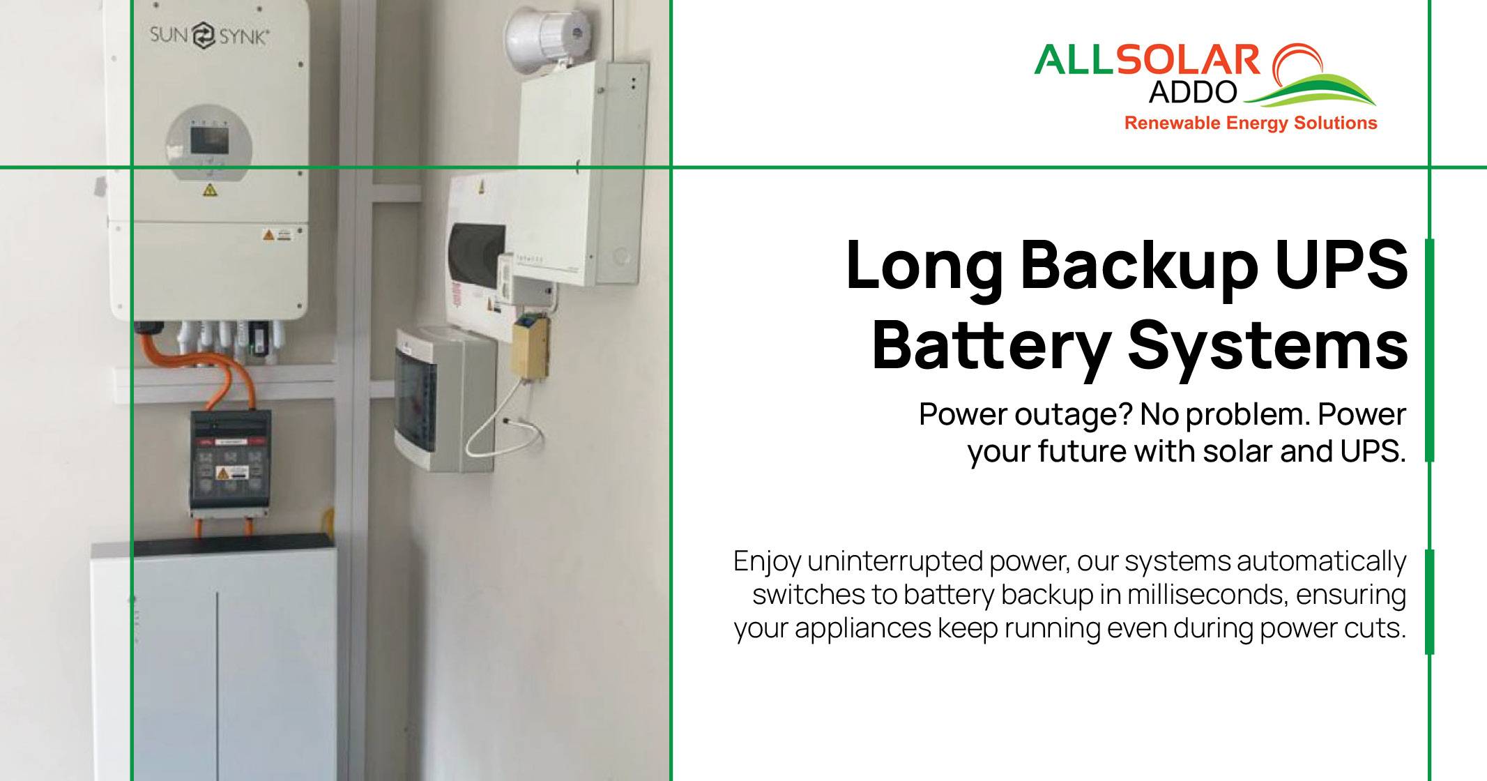 Long backup UPS battery systems | Allsolar Addo