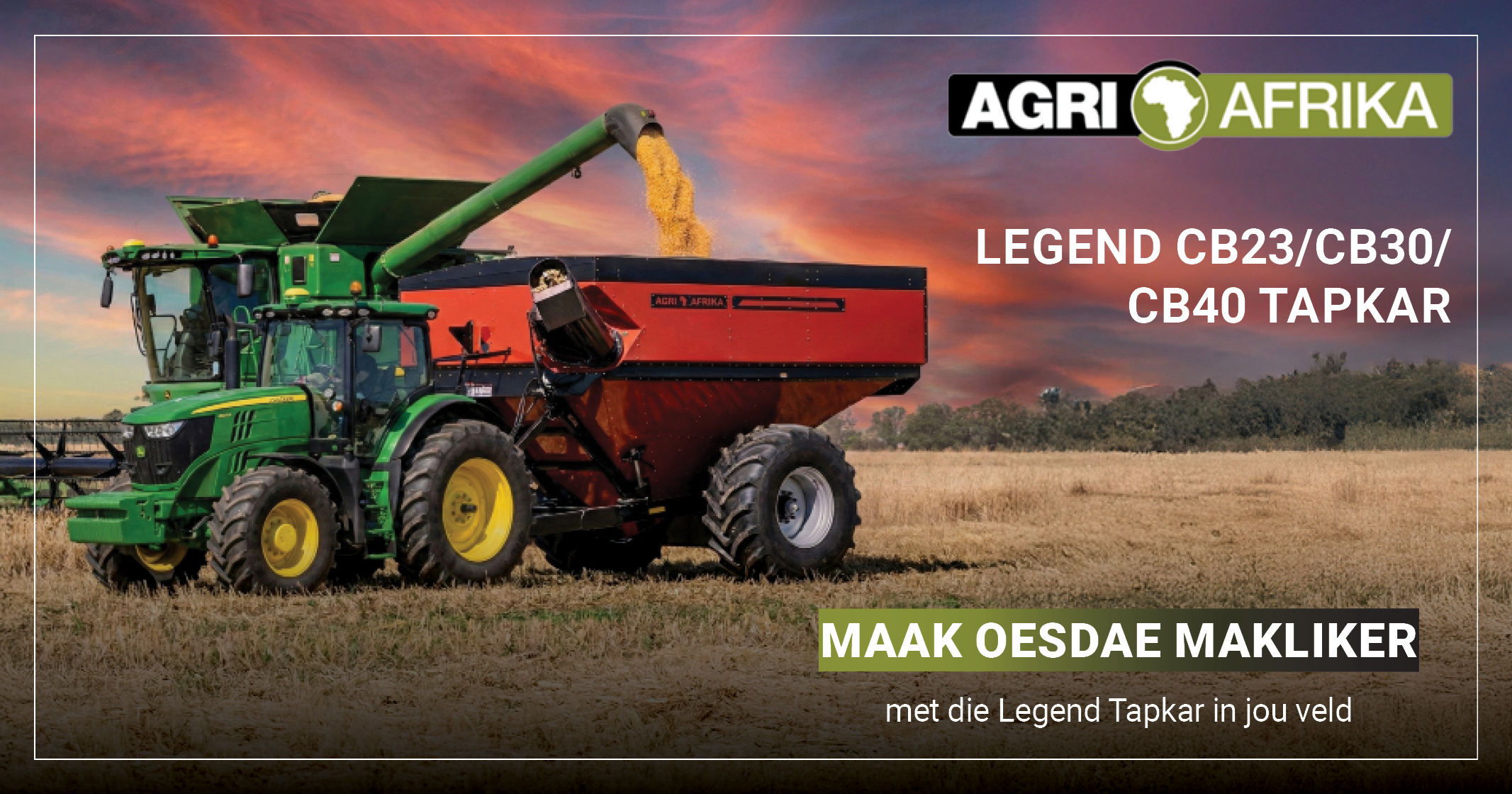 Maak oesdae makliker met die Legend tapkar in jou veld | Agri Afrika