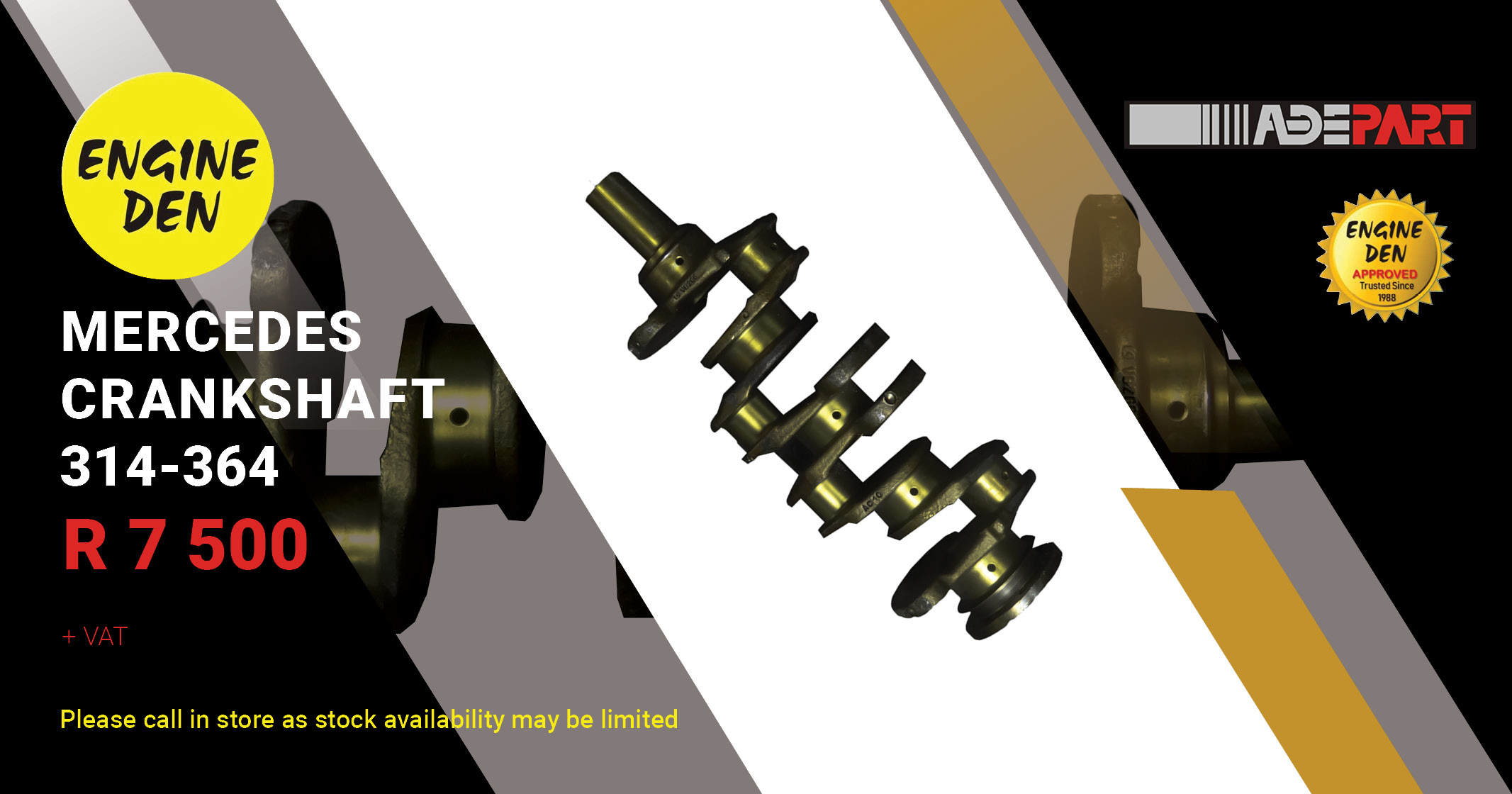 Mercedes Crankshaft 314-364 | Engine Den