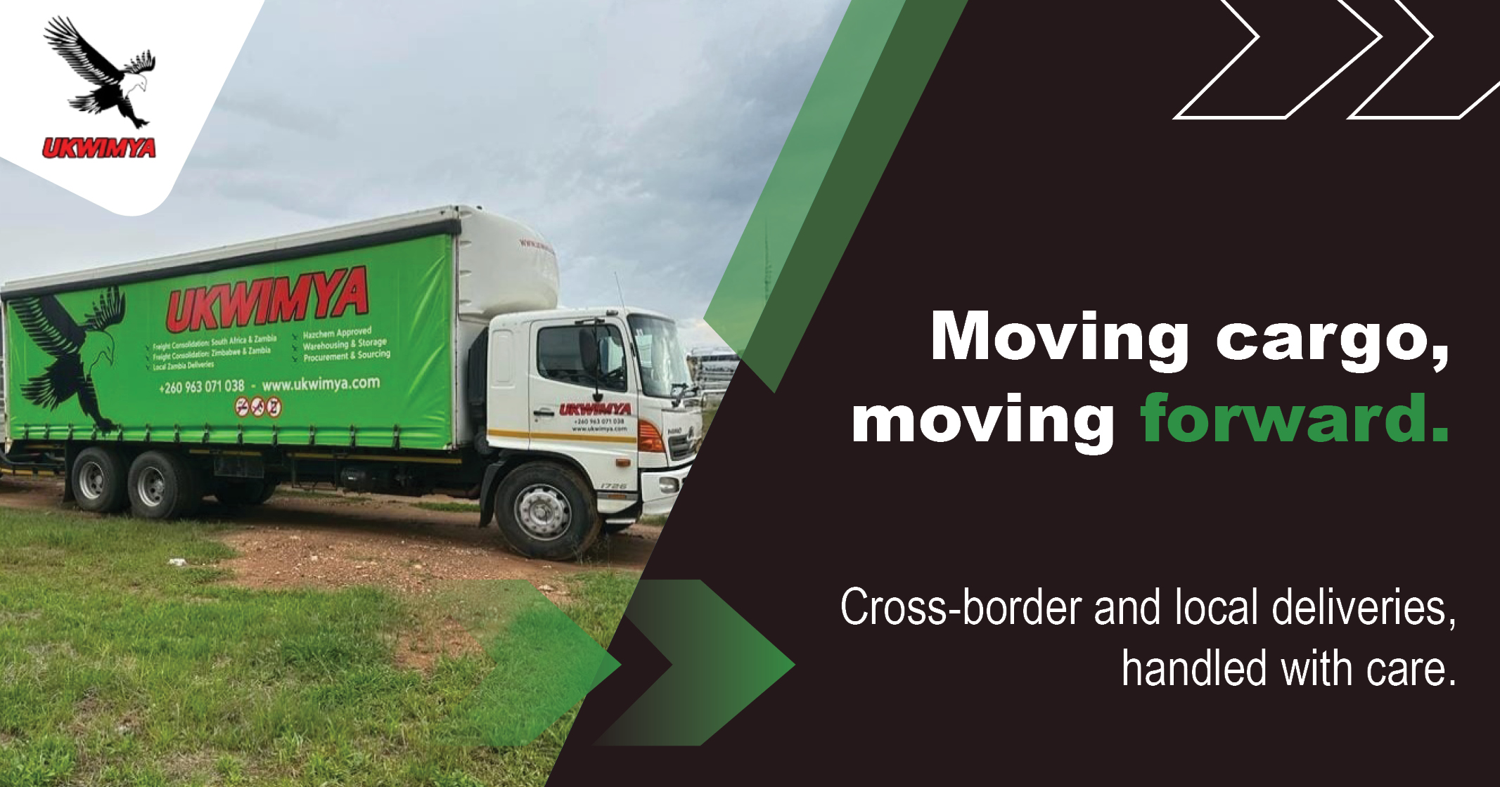 Moving cargo forward with care. Local and cross-border deliveries | Ukwimya Logistics