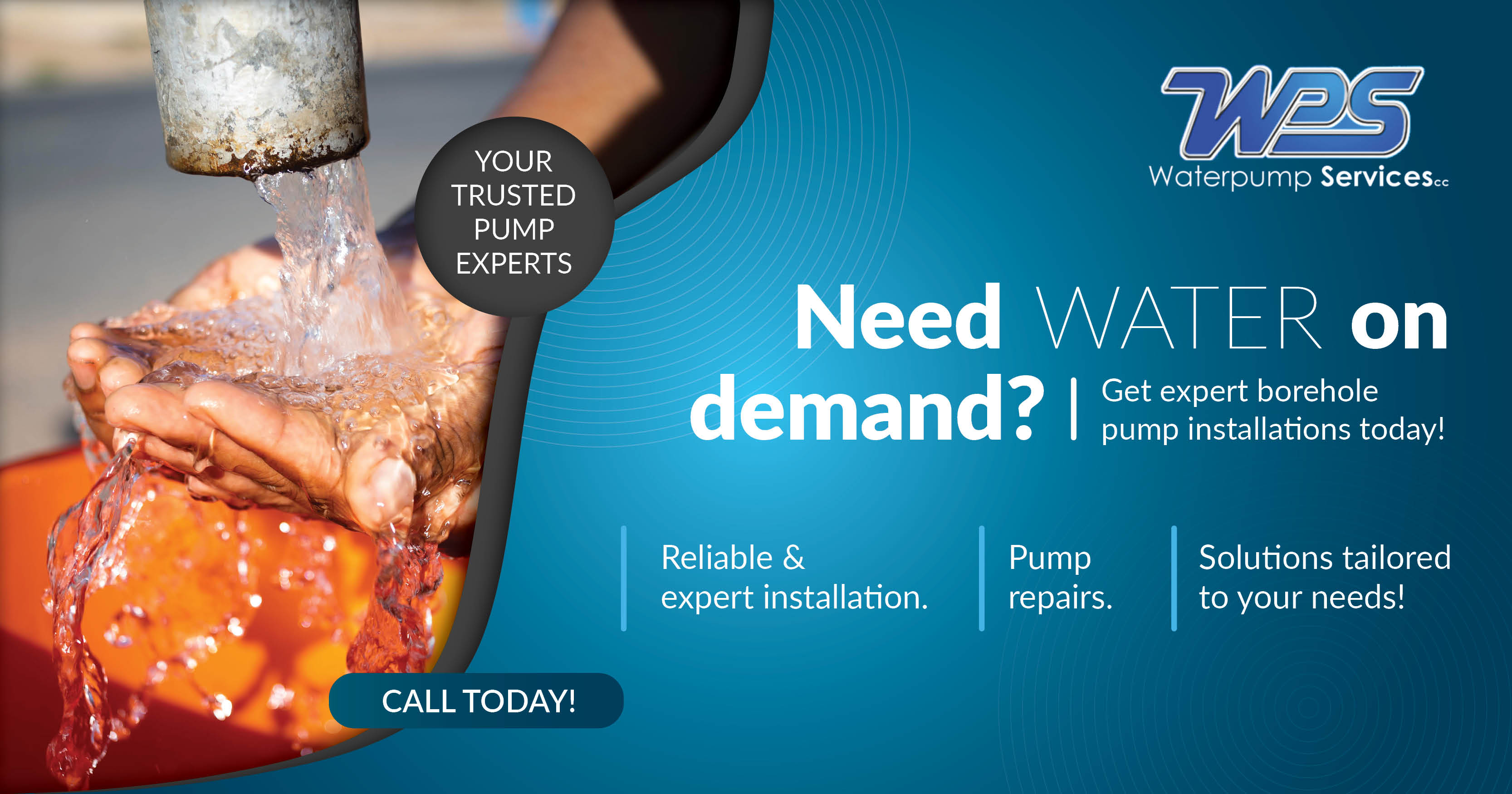 Need WATER on demand? | Get expert borehole pump installations today! | Waterpump Services CC